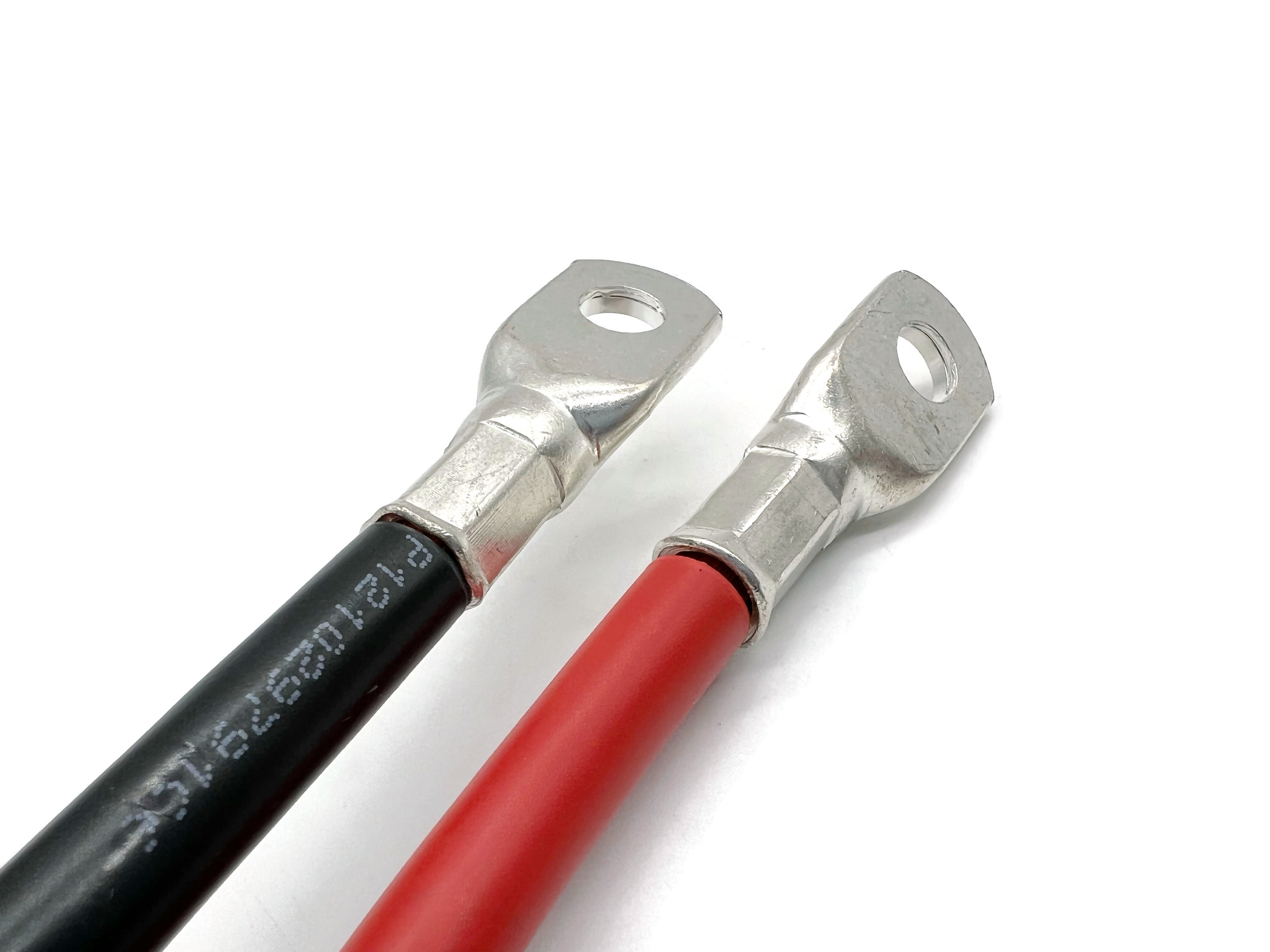 35mm² Batteriekabel Set 150cm M8 Kabelschuhe rot schwarz für Autos Boote Motorräder - Vorschau 4