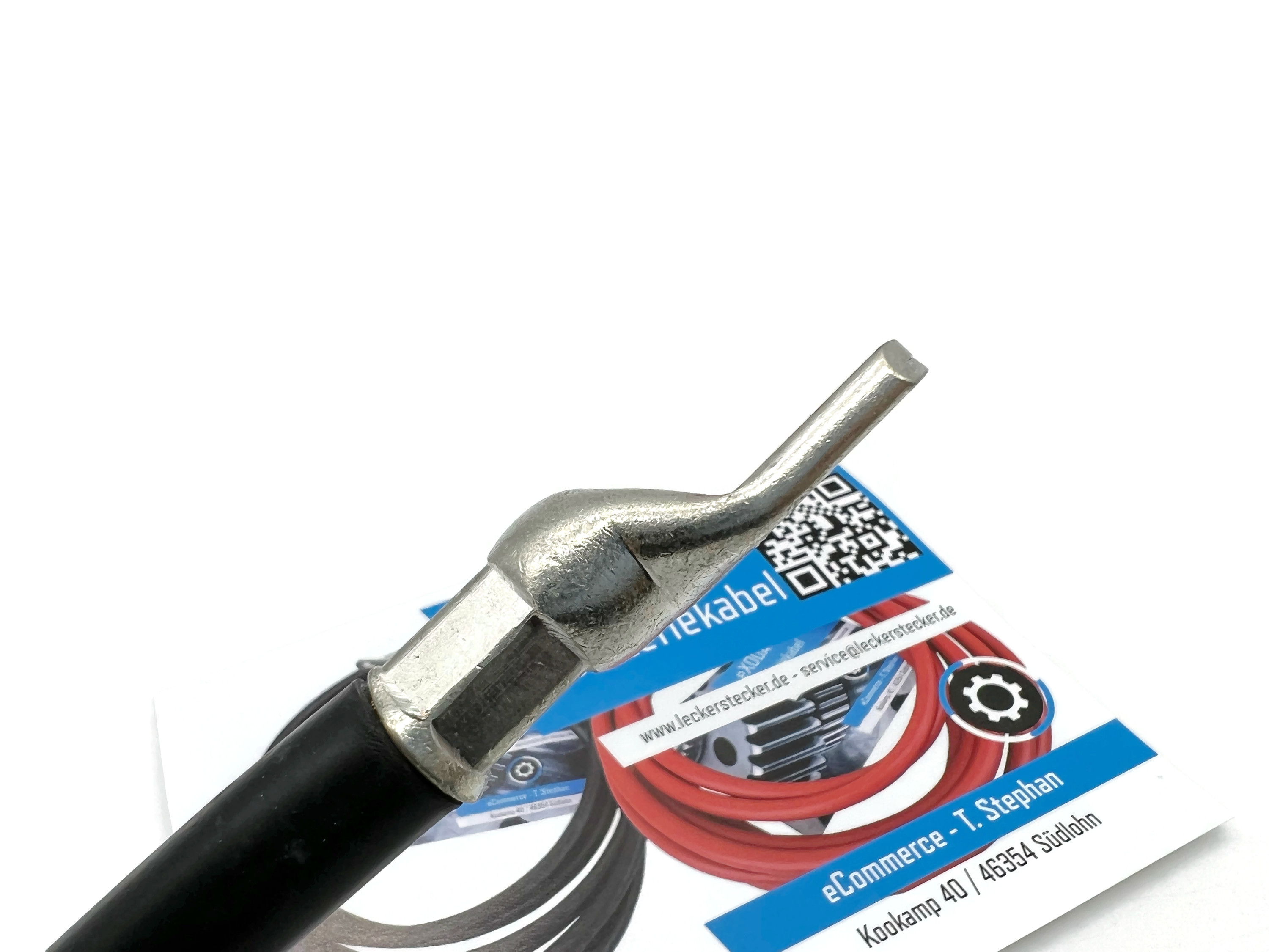 70 mm² Batteriekabel 20cm M8 Schwarz flexibel für Auto Boot Motorrad hitzebeständig - Vorschau 4