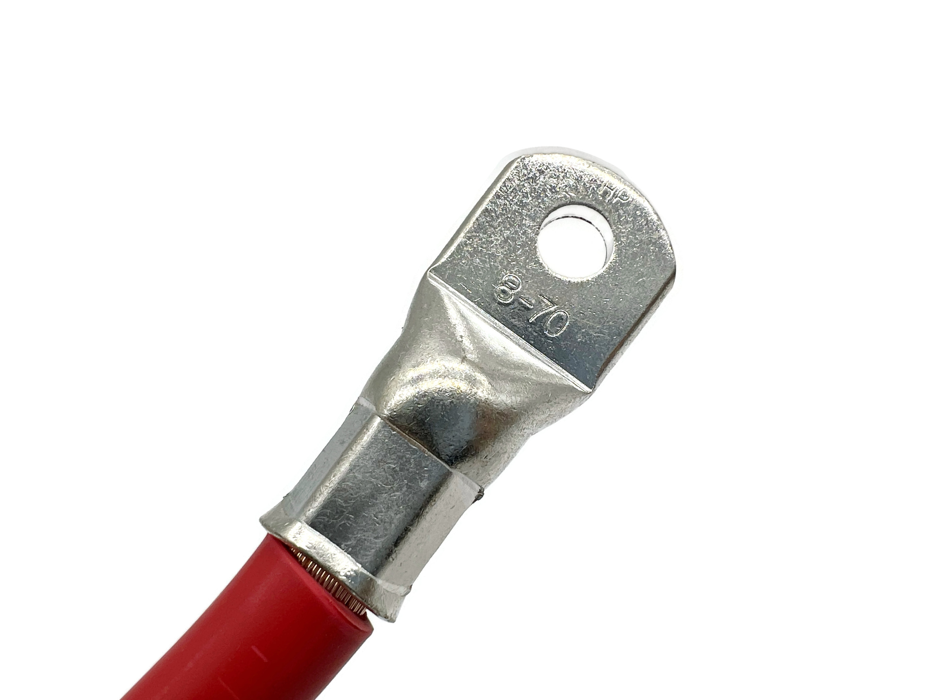 Batteriekabel 70 mm² 20cm mit Kabelschuhen M8 Rot - Flexibles 99 Kupfer Kabel für Auto Boot Motorrad - Vorschau 3