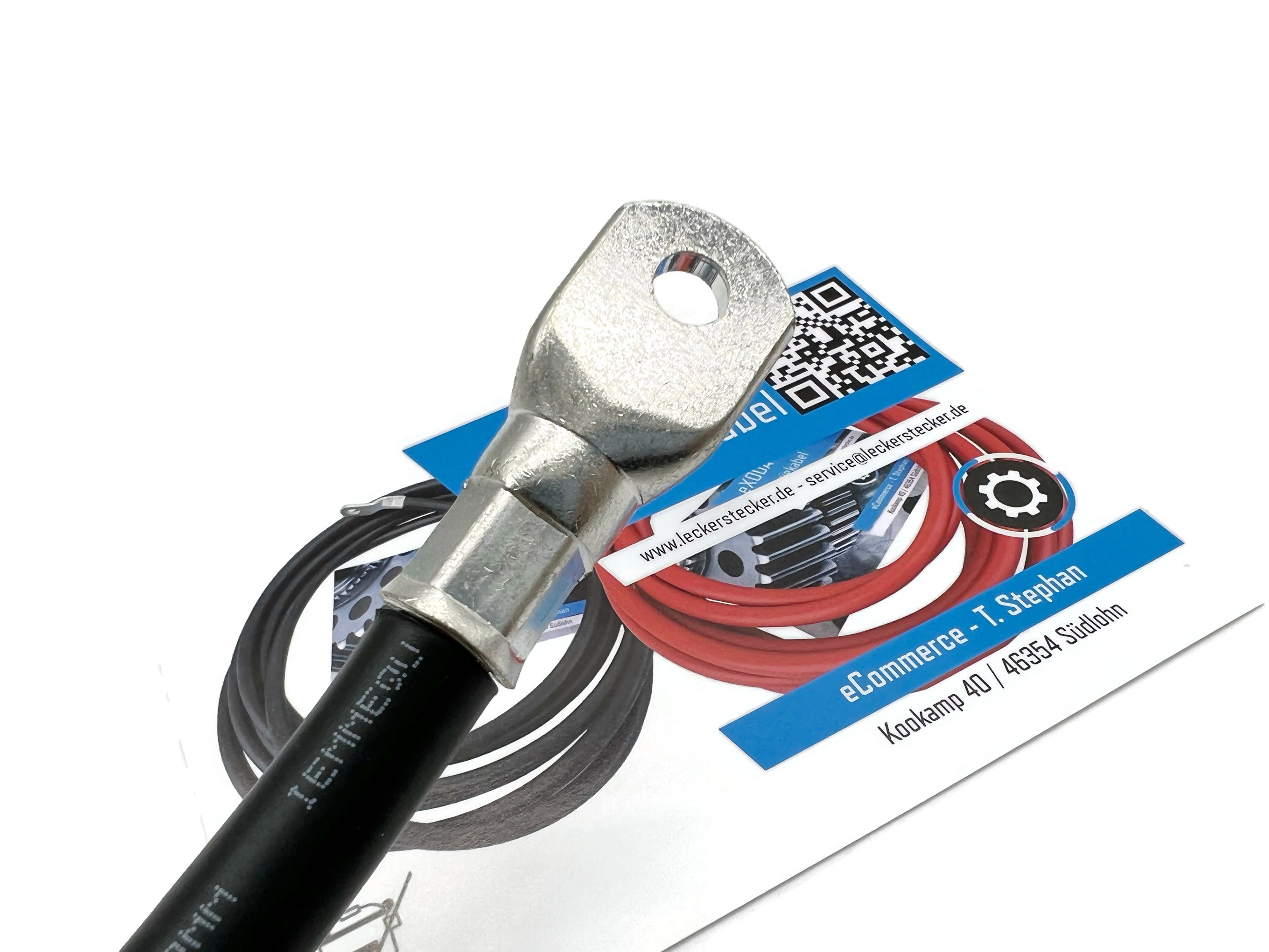 Batteriekabel 70mm² 30cm M8 Schwarz flexibles hitzebeständiges Kabel bis 70 Grad - Vorschau 3