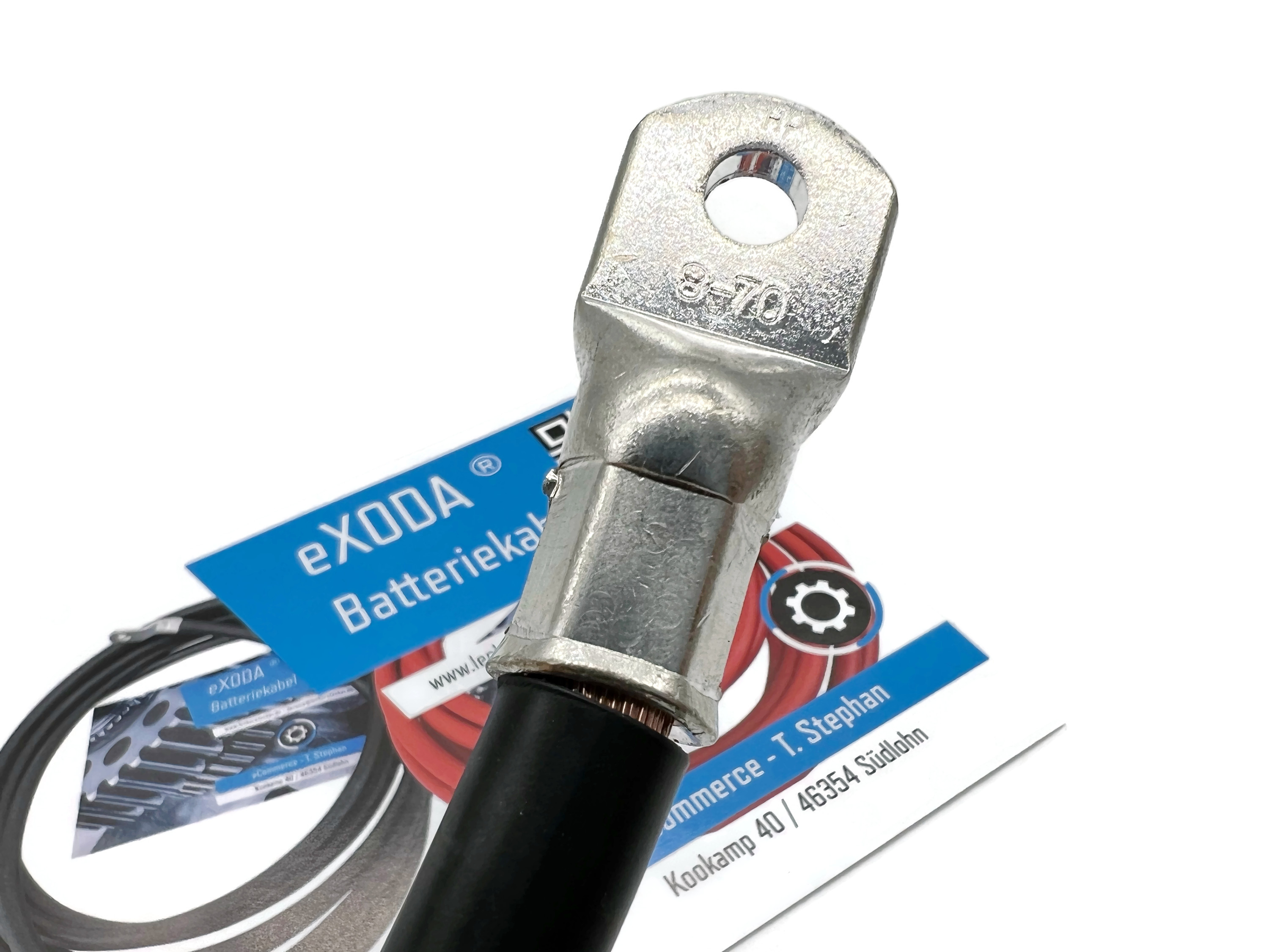 Batteriekabel 70mm² 30cm M8 Schwarz flexibles hitzebeständiges Kabel bis 70 Grad - Vorschau 4
