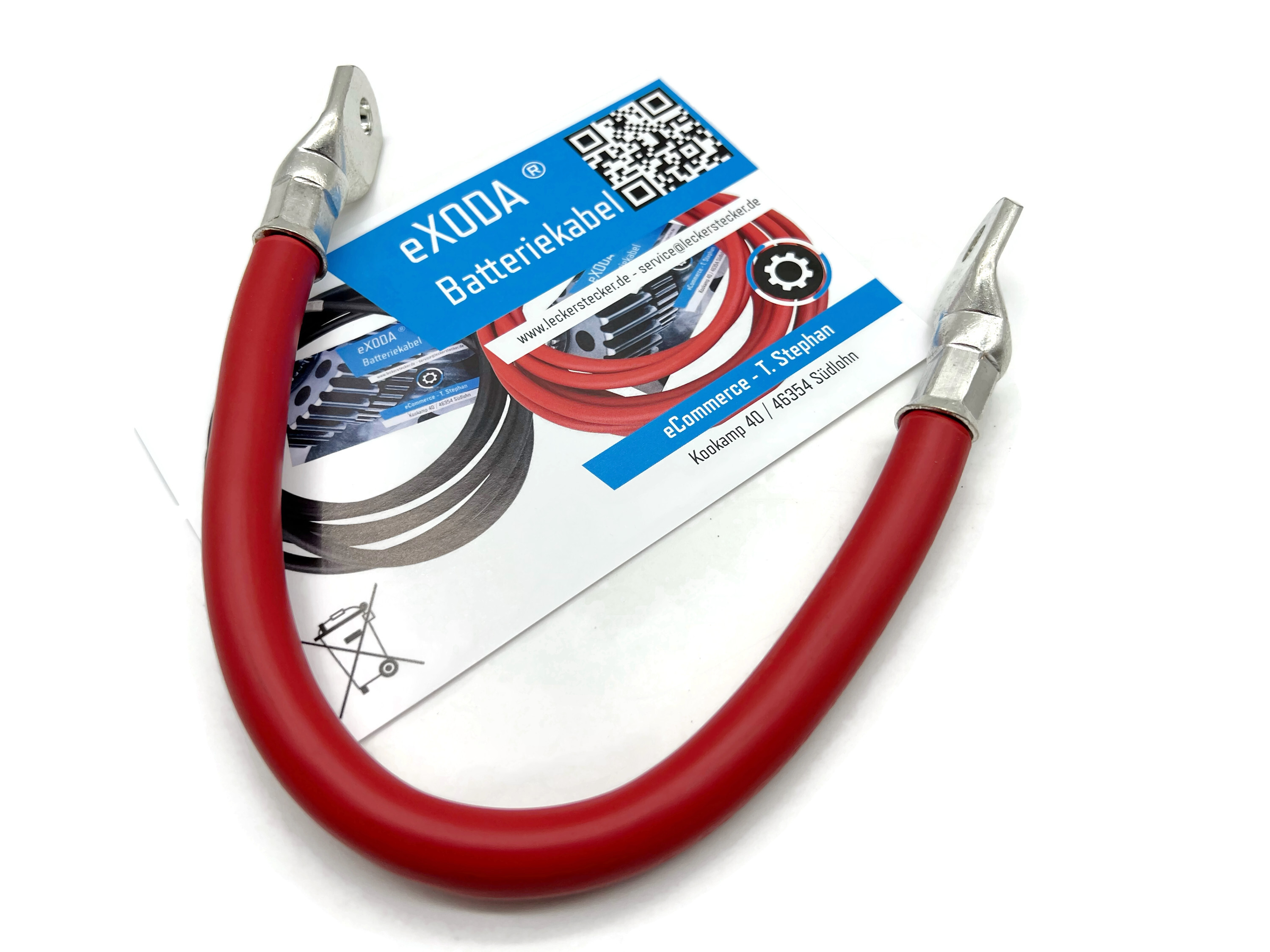 70 mm² Batteriekabel 30cm M8 Rot mit Kabelschuhen für Auto Boot Motorrad 18816W 1568A 12V - Vorschau 5