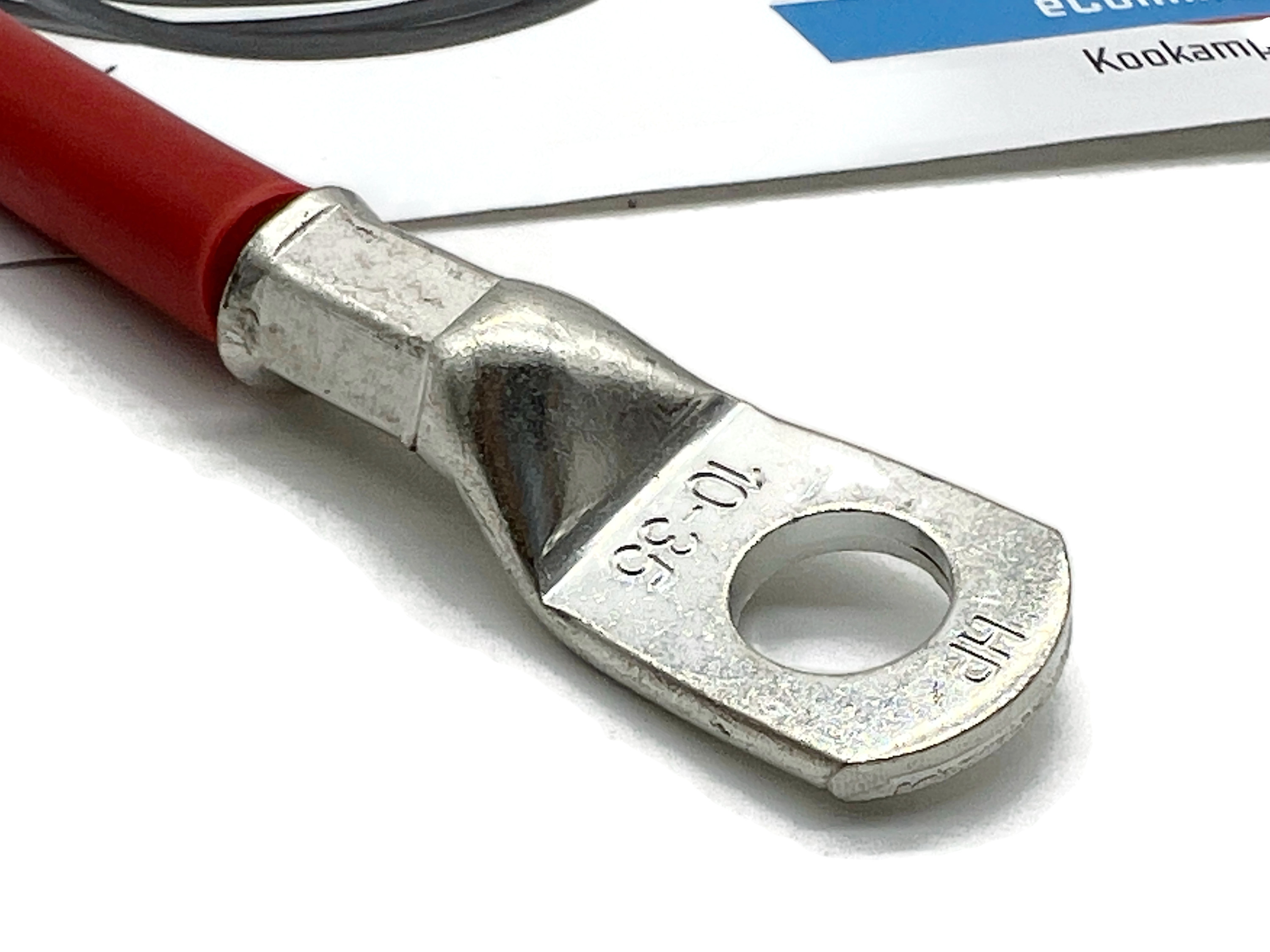Batteriekabel 35 mm² 50cm M8 M10 Rot flexibles Kupferkabel für Auto Boot Motorrad hitzebeständig bis 70 Grad - Vorschau 2