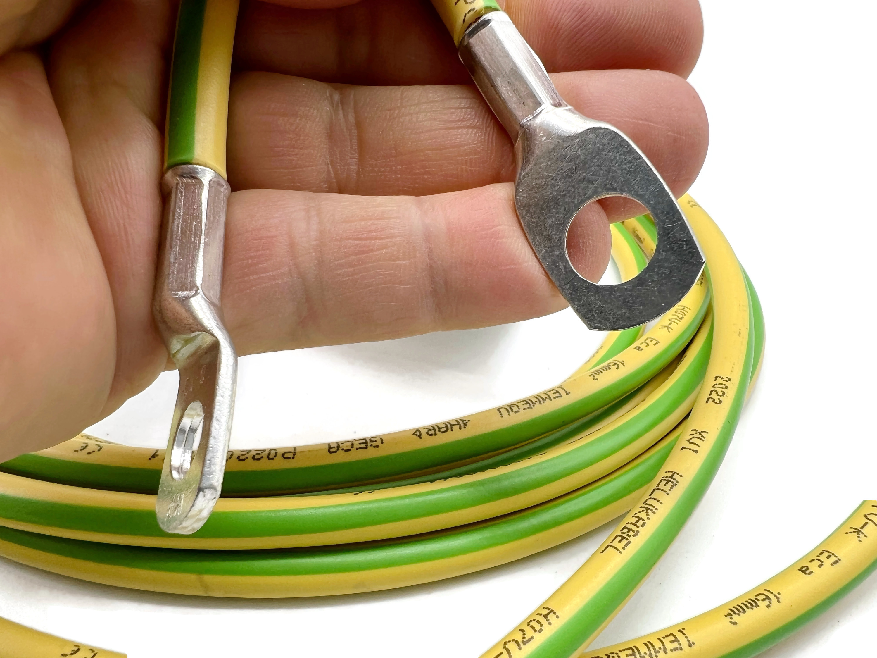 Exoda Batteriekabel 16 mm² 5m mit M10 M8 Kabelschuhen Grün/Gelb für Auto Boot Motorrad - Vorschau 4