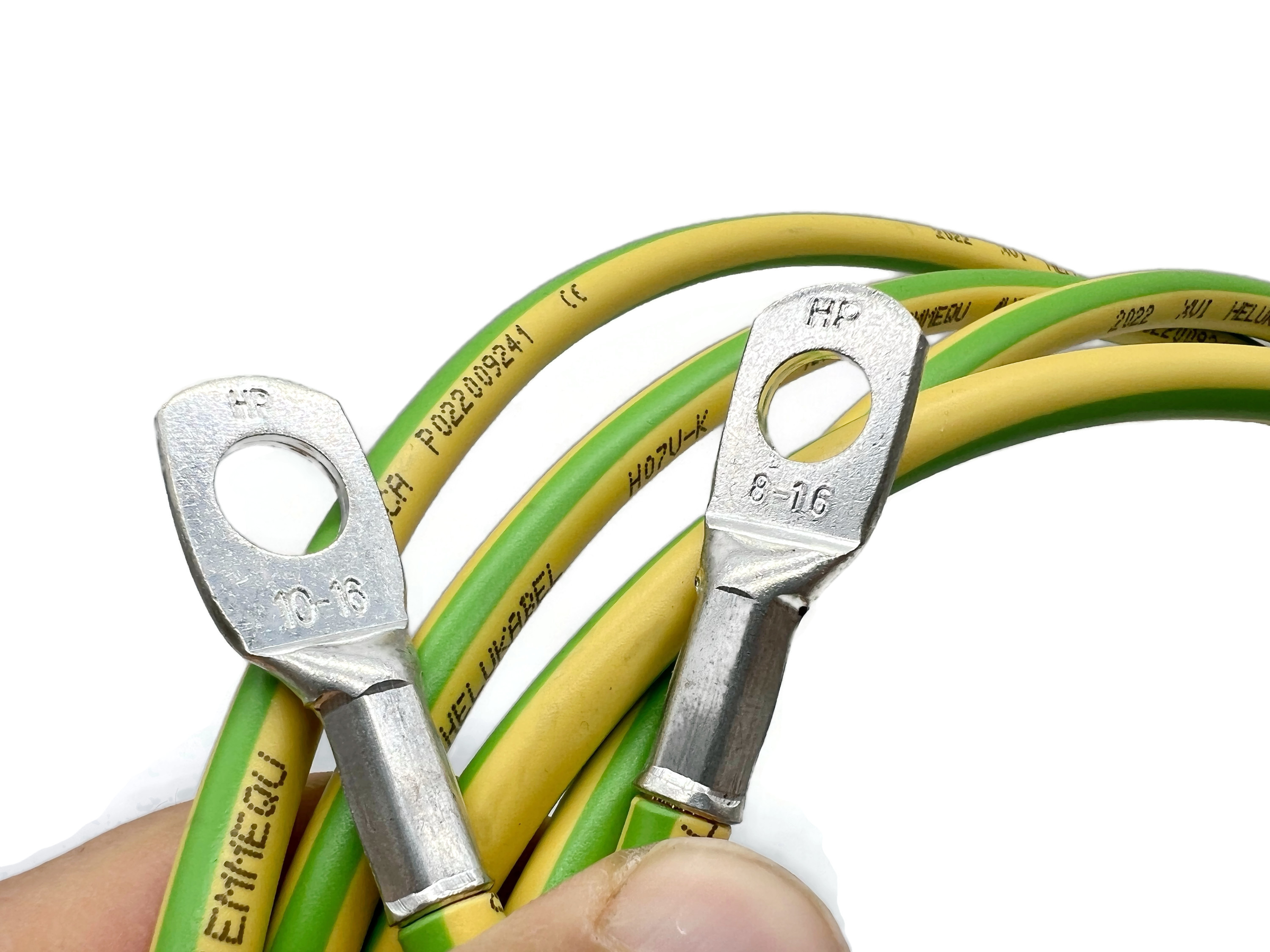 Exoda Batteriekabel 16 mm² 3 m mit M10 M16 M8 Kabelschuhen Grün/Gelb für Auto Boot Motorrad - Vorschau 2