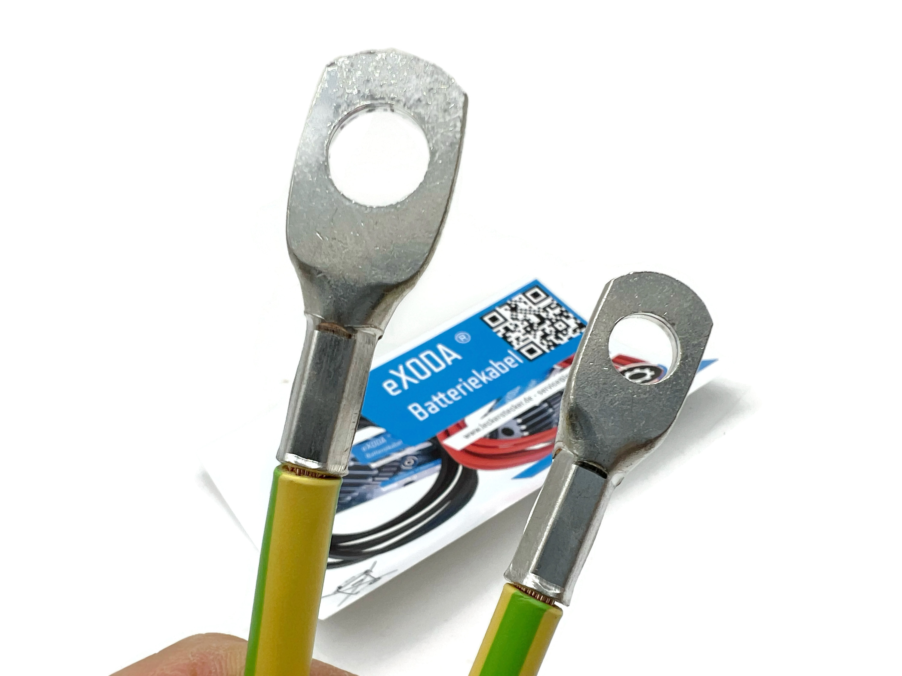 Exoda Batteriekabel 16 mm² 3 m mit M10 M16 M8 Kabelschuhen Grün/Gelb für Auto Boot Motorrad - Vorschau 5