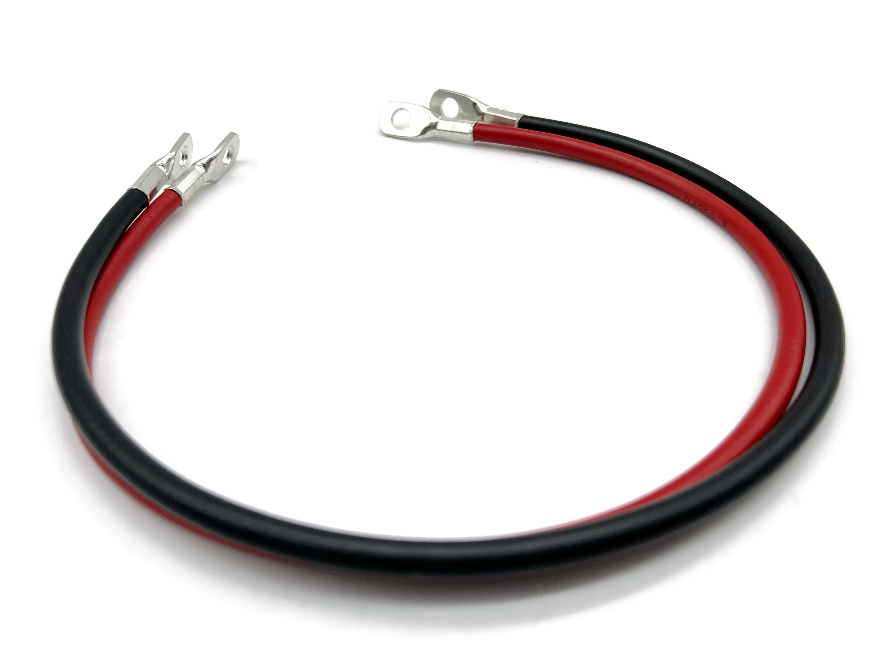 Batteriekabel Set 16 mm² 50cm mit M8 Kabelschuhen Rot Schwarz für KFZ Boot Motorrad - Vorschau 4