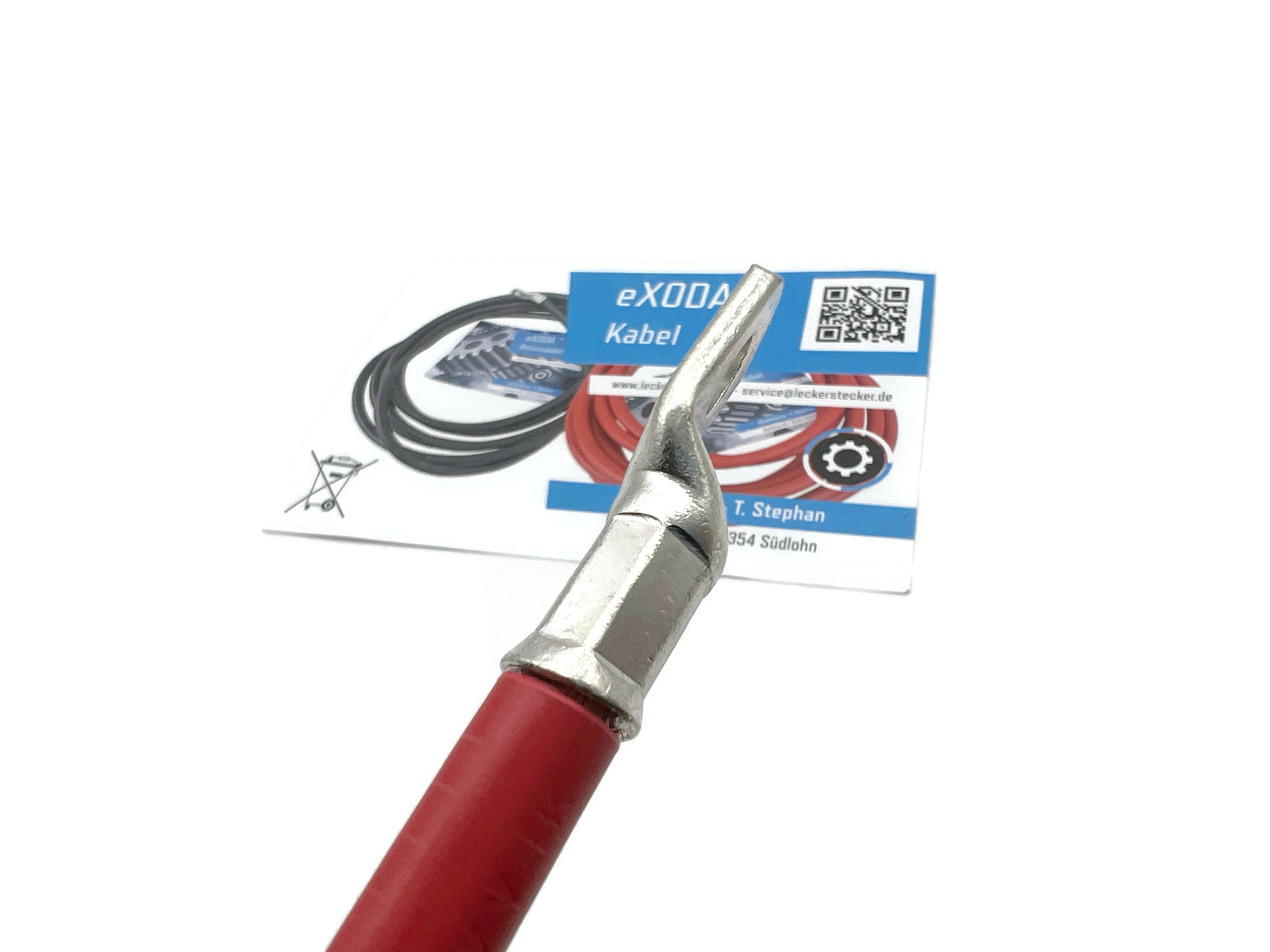 Batteriekabel Rot 35 mm² 25cm M8 Kabelschuh flexible Stromübertragung temperaturbeständig - Vorschau 4