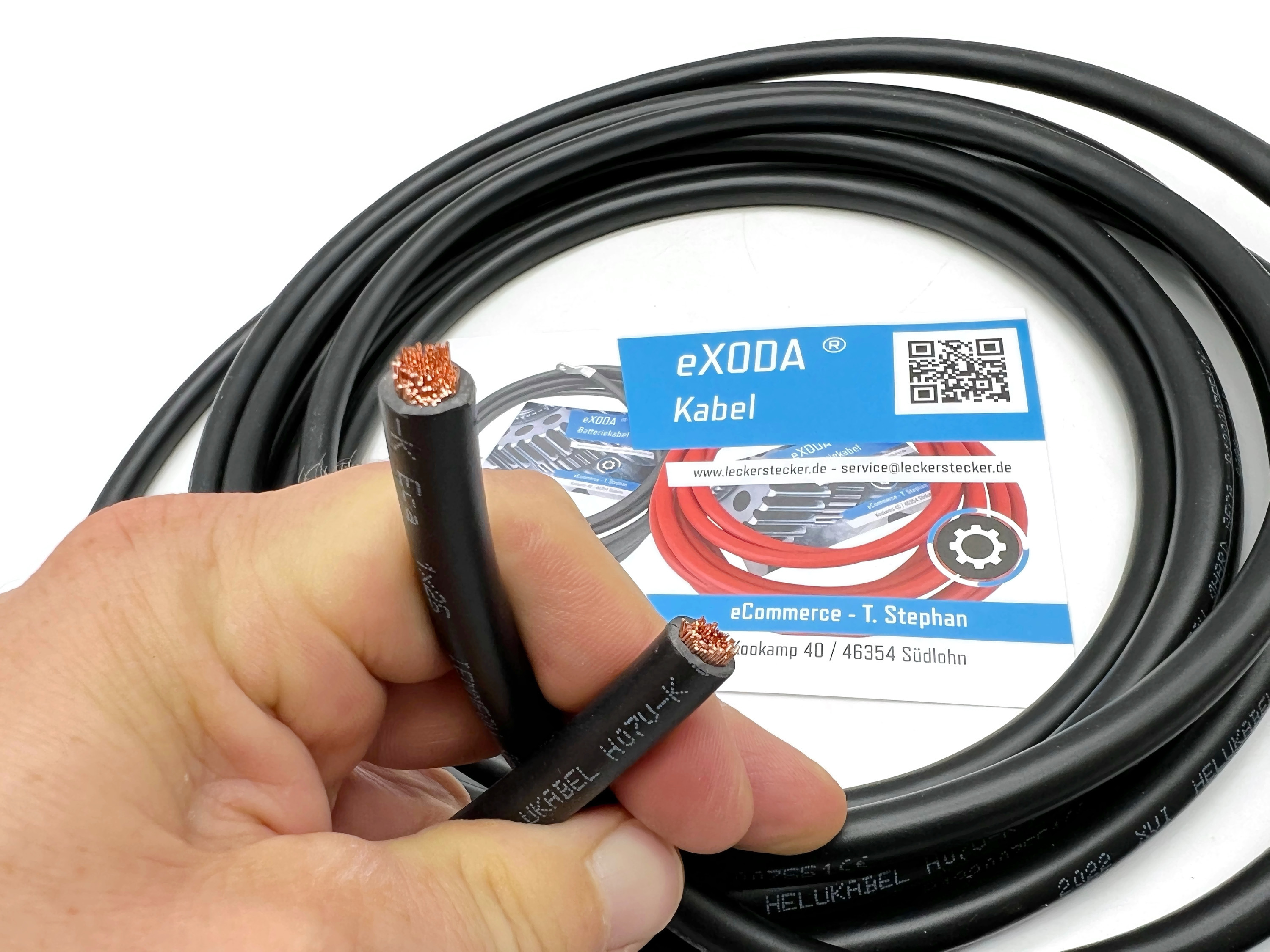 Batteriekabel 25 mm² 5m Schwarz H07V-K25 flexibles PVC hitzebeständig bis 70 Grad - Vorschau 4