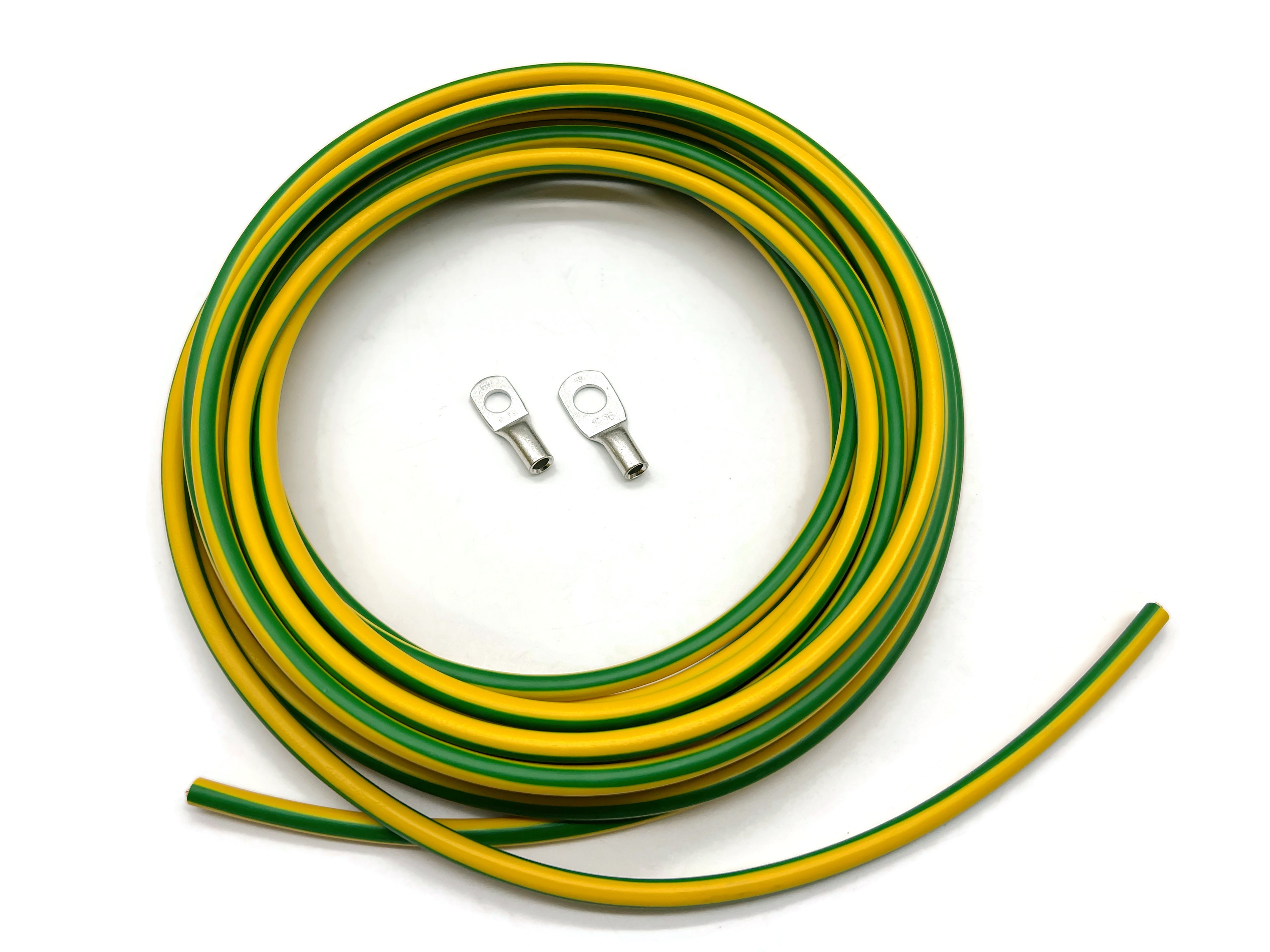 10m Erdungskabel 16 mm² Grün-Gelb M8 M10 PVC Kabel für Kreuzerder Staberder - Vorschau 5