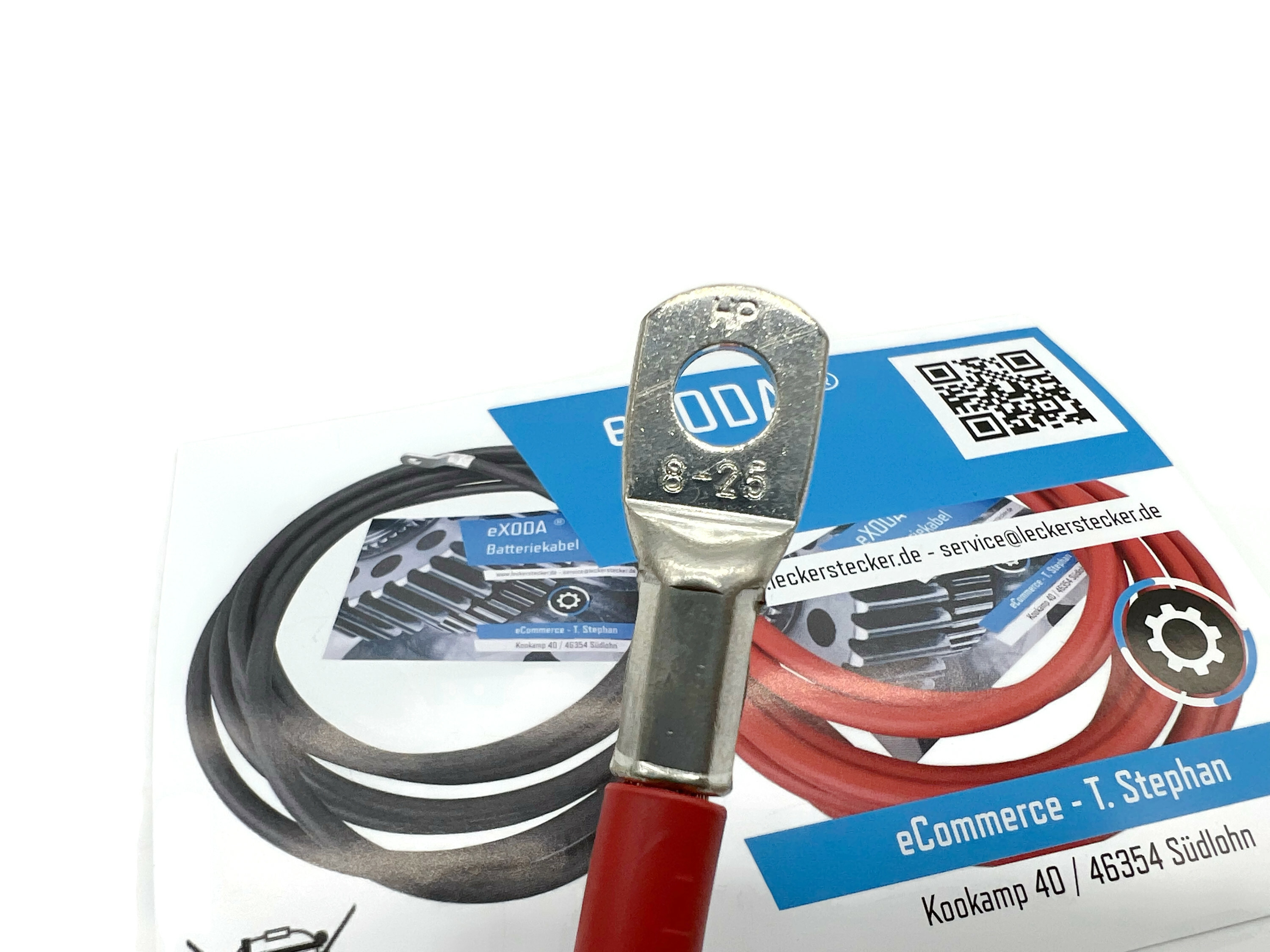 Batteriekabel 25mm² 30cm M8 M10 Rot für Autos Boote Motorräder bis 6720 Watt 560A bei 12V - Vorschau 2
