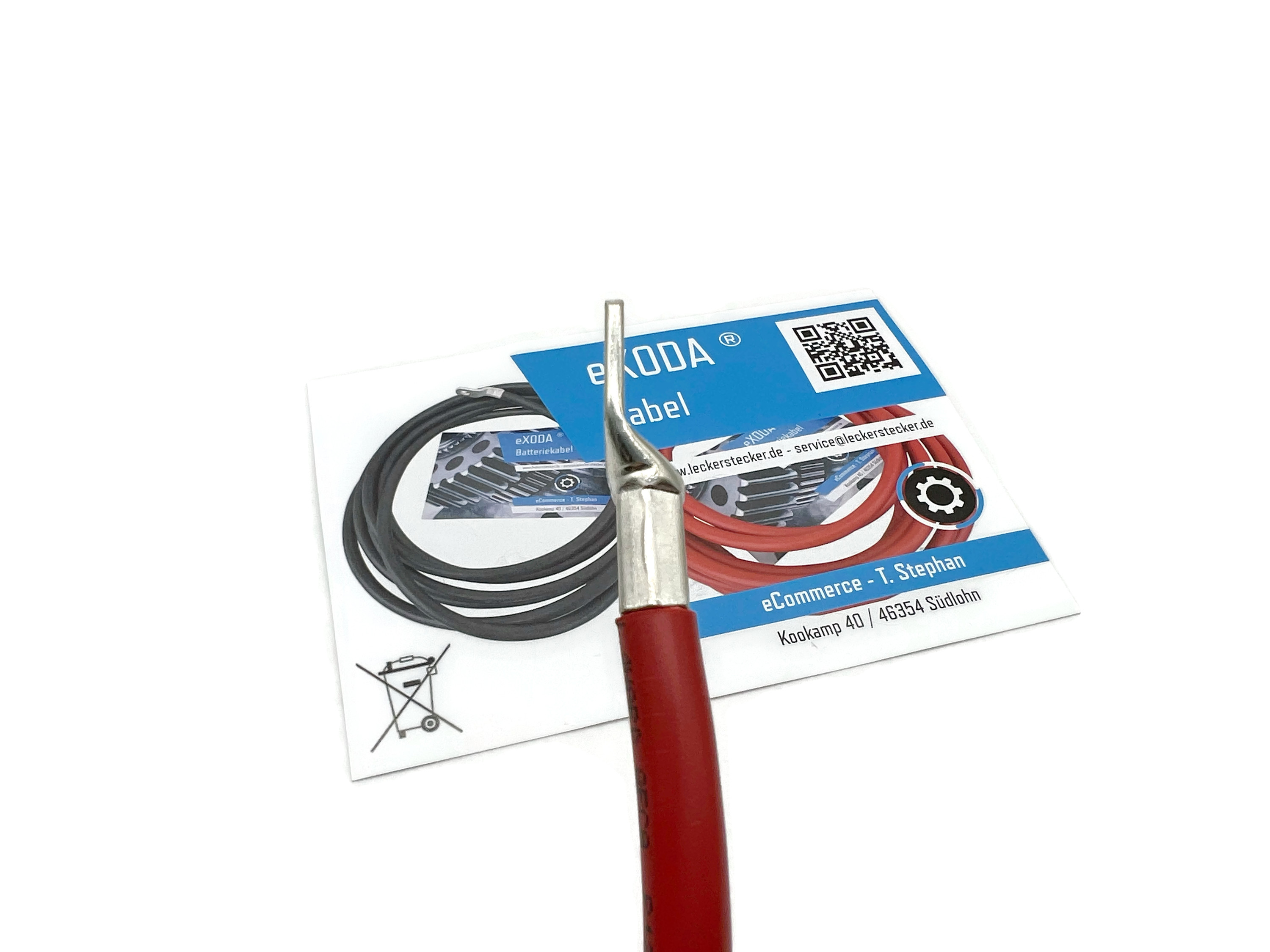 Batteriekabel 25mm² 30cm M8 M10 Rot für Autos Boote Motorräder bis 6720 Watt 560A bei 12V - Vorschau 4