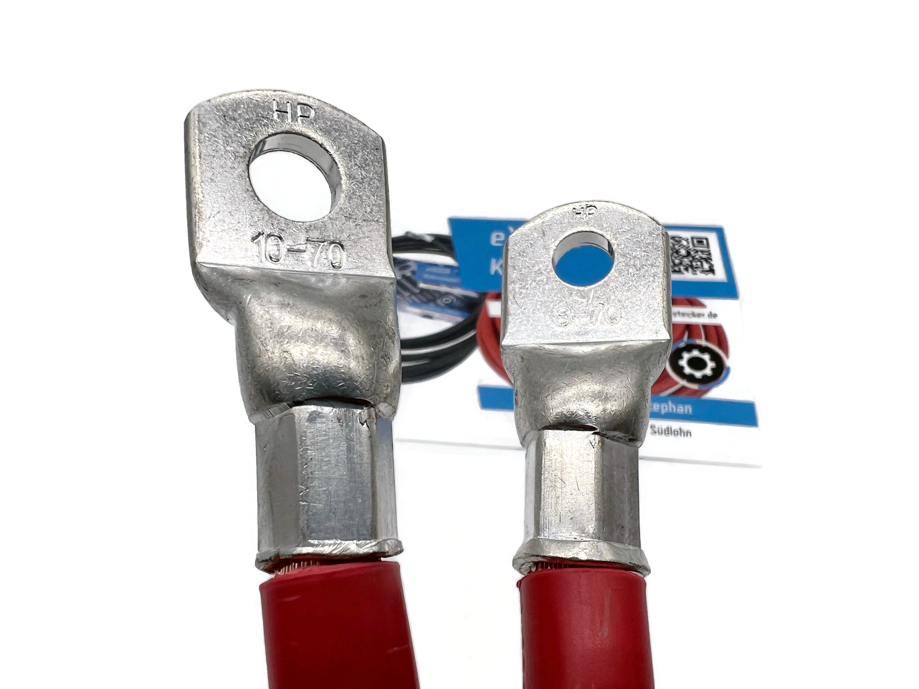 Batteriekabel 70 mm² 80cm mit Kabelschuhen M8 Rot - Vorschau 2