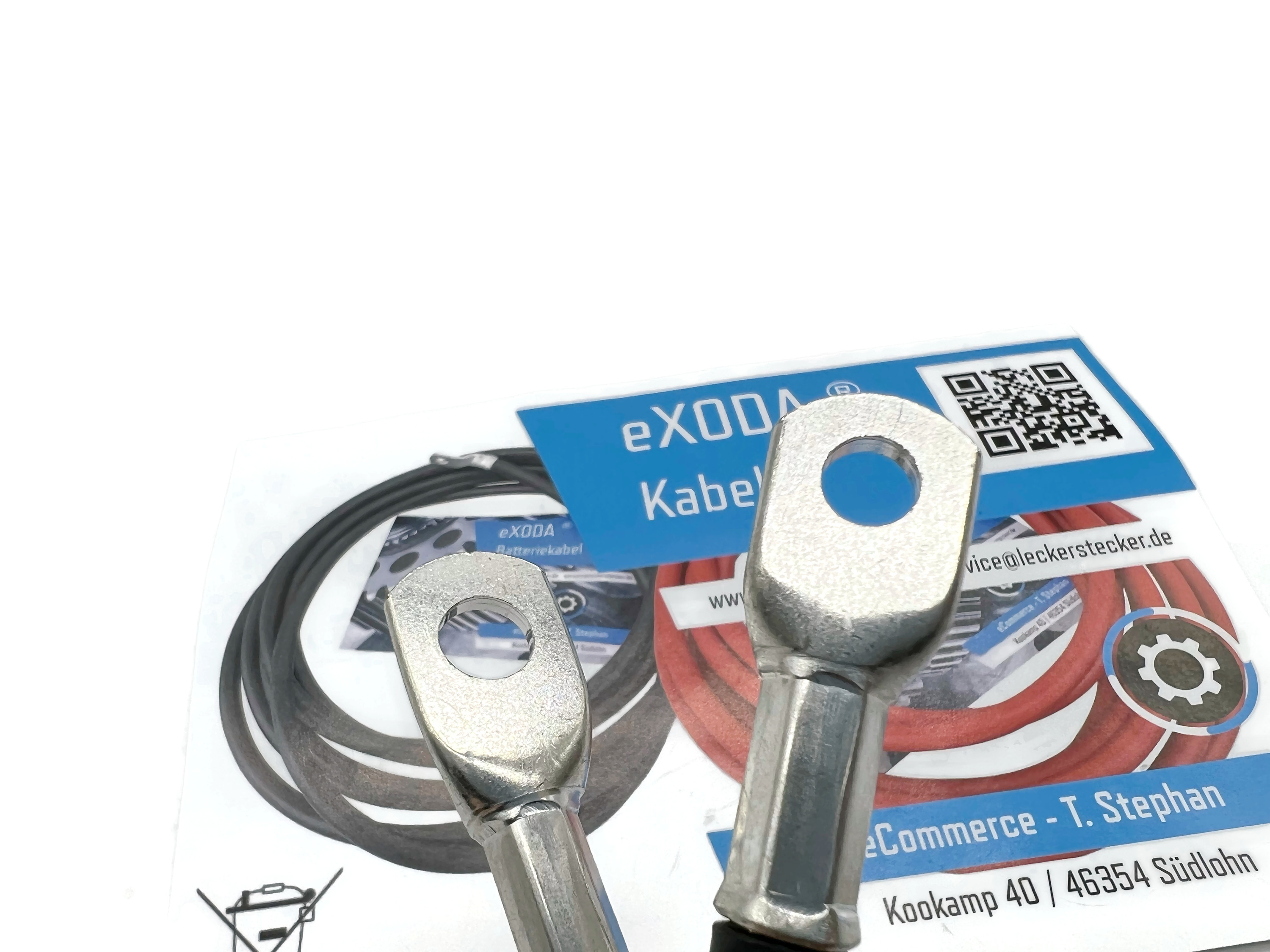 Batteriekabel 25 mm² 75cm M6 M8 Schwarz flexibel hochwertig für Auto Boot Motorrad - Vorschau 2