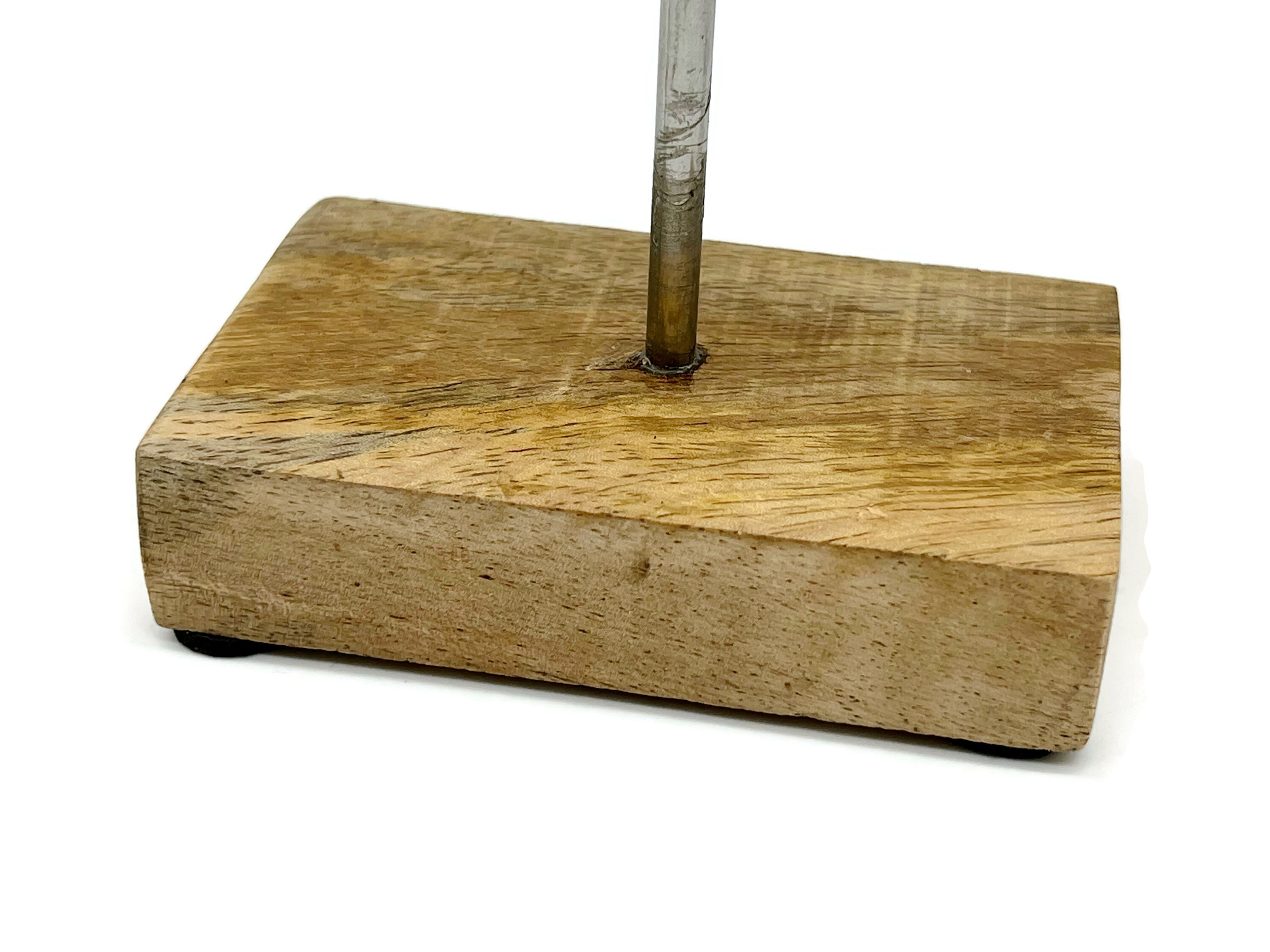 Holz Herz auf Stab Lebensbaum aus Mangoholz mit Aluminium und stabilen Holzstab - Vorschau 3