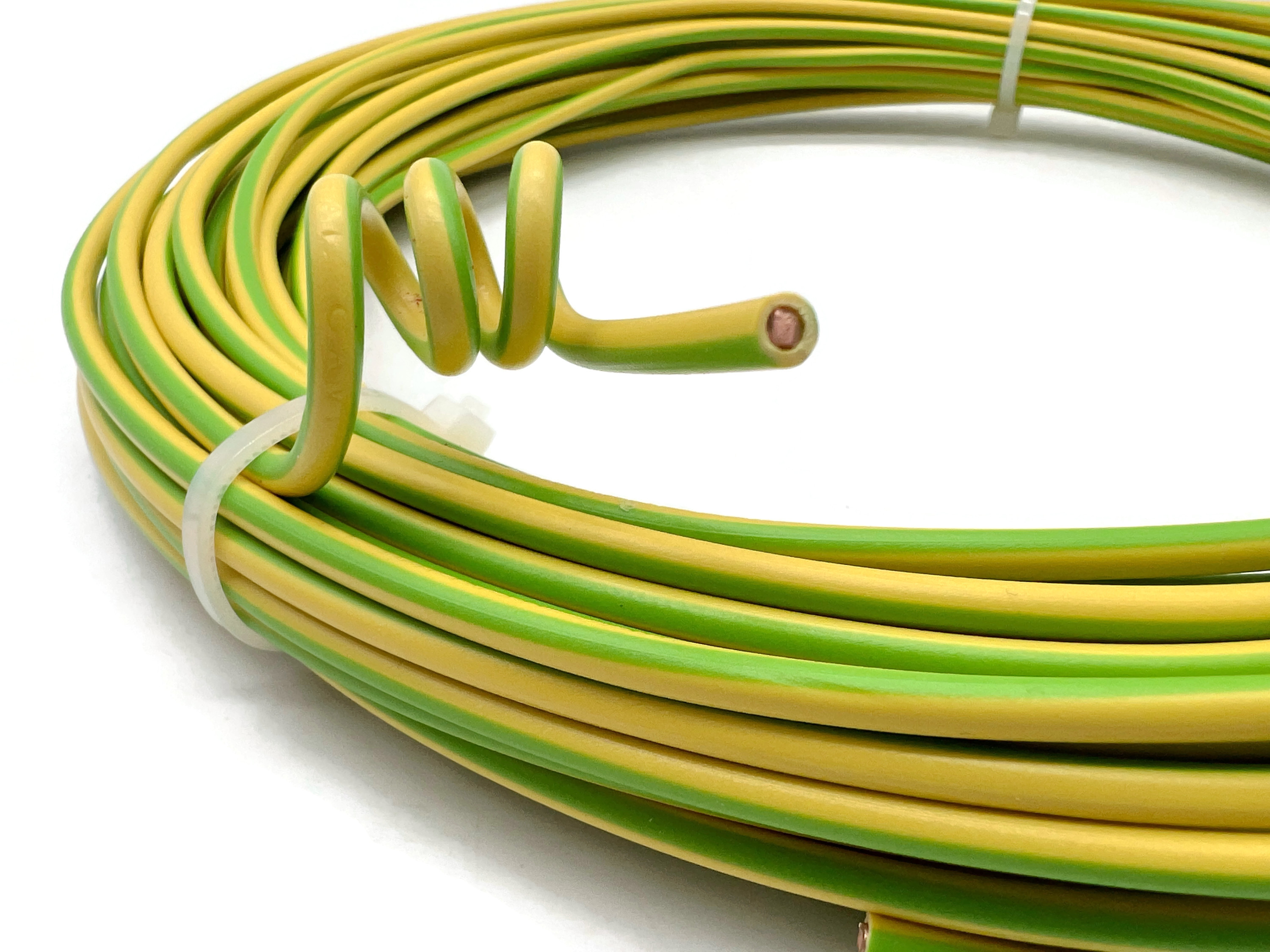 Erdungskabel 1x4 mm² 5m H07V-U grün/gelb starr eindrähtig für Erdungen und Installationen - Vorschau 2