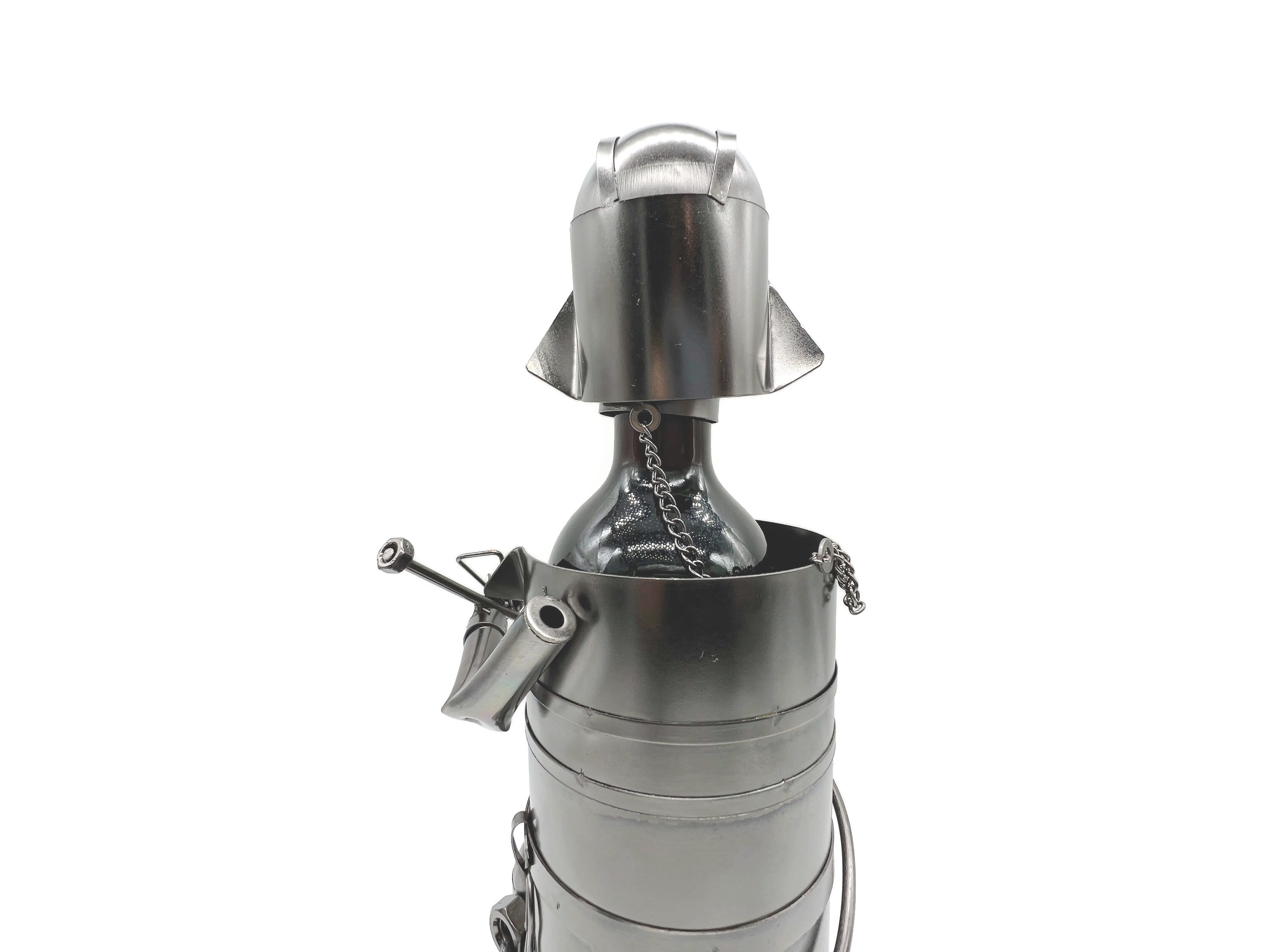 Flaschenhalter Feuerwehrmann Sammyboy Metall Skulptur für 05l Weinflaschen Geschenkidee - Vorschau 4