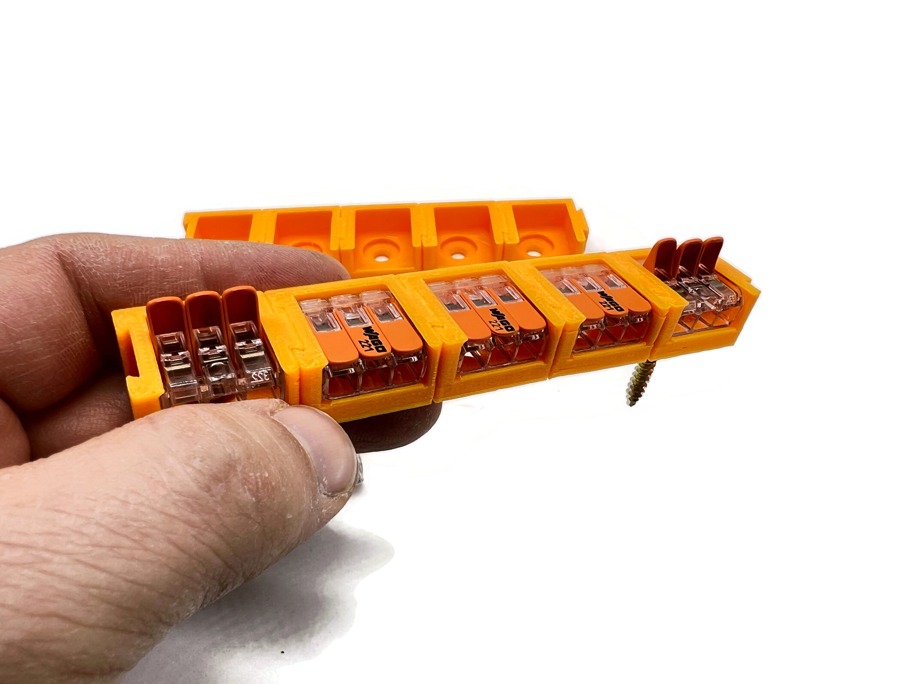 10x Halterung für Wago Typ 221 413 3polige Halterungen für 4mm2 Kabel - Vorschau 5