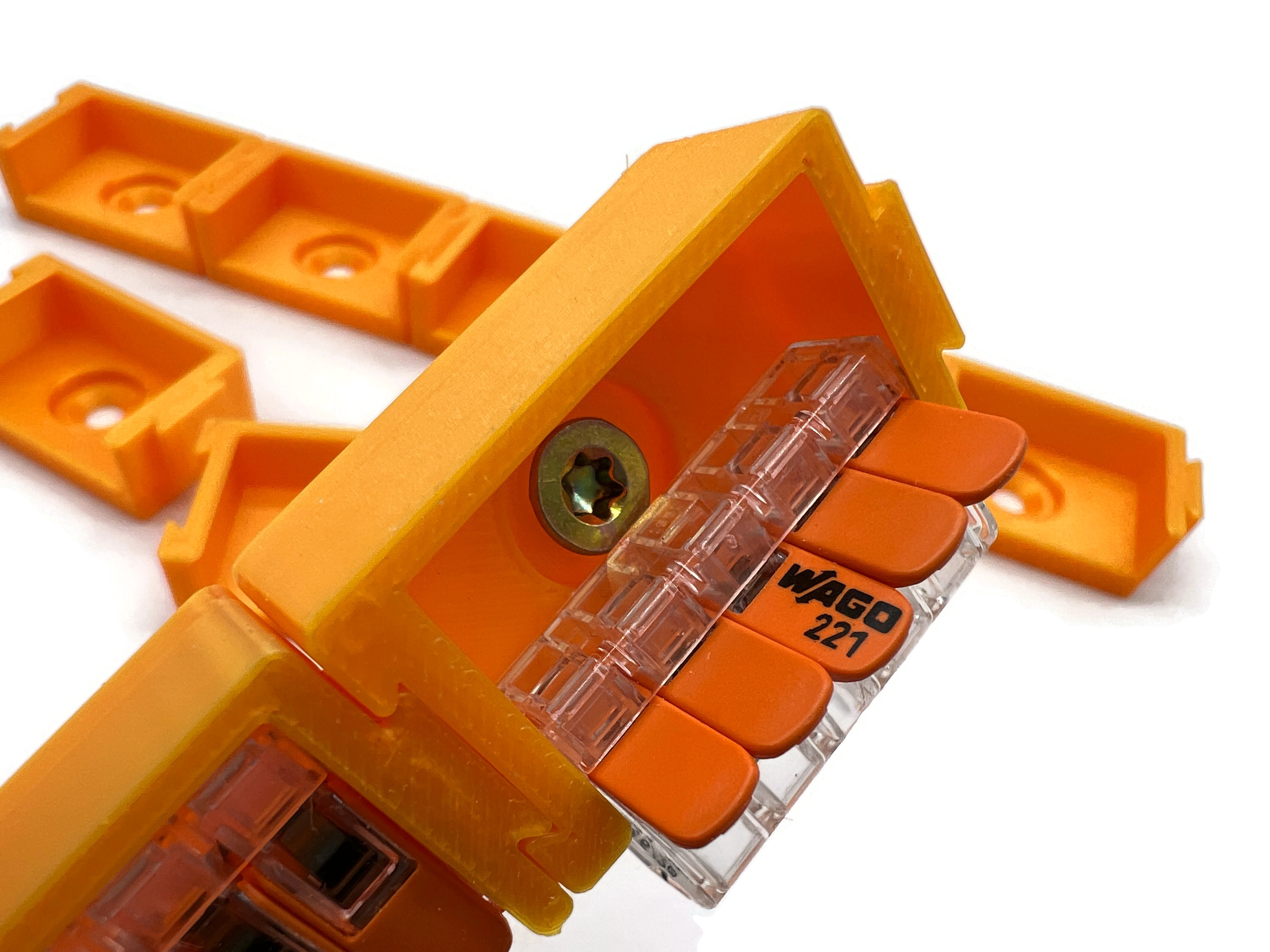 10x Halterung für Wago 5er Klemmen Typ 221-615 bis 6mm2 steckbar und kombinierbar - Vorschau 3