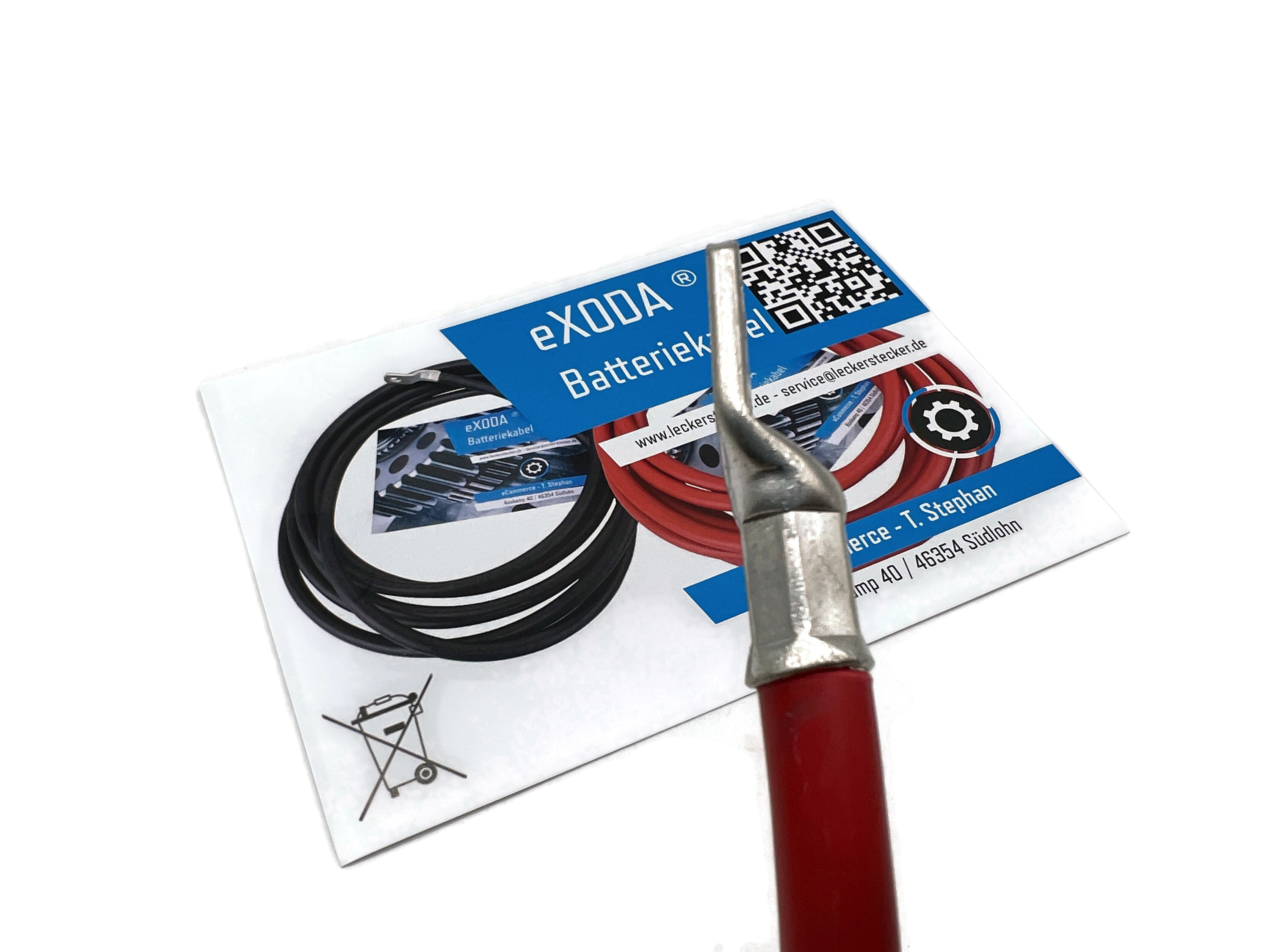Batteriekabel 35 mm² 150cm M8 Kabelschuhe Rot 99 Prozent Kupfer für KFZ Boot Motorrad - Vorschau 4