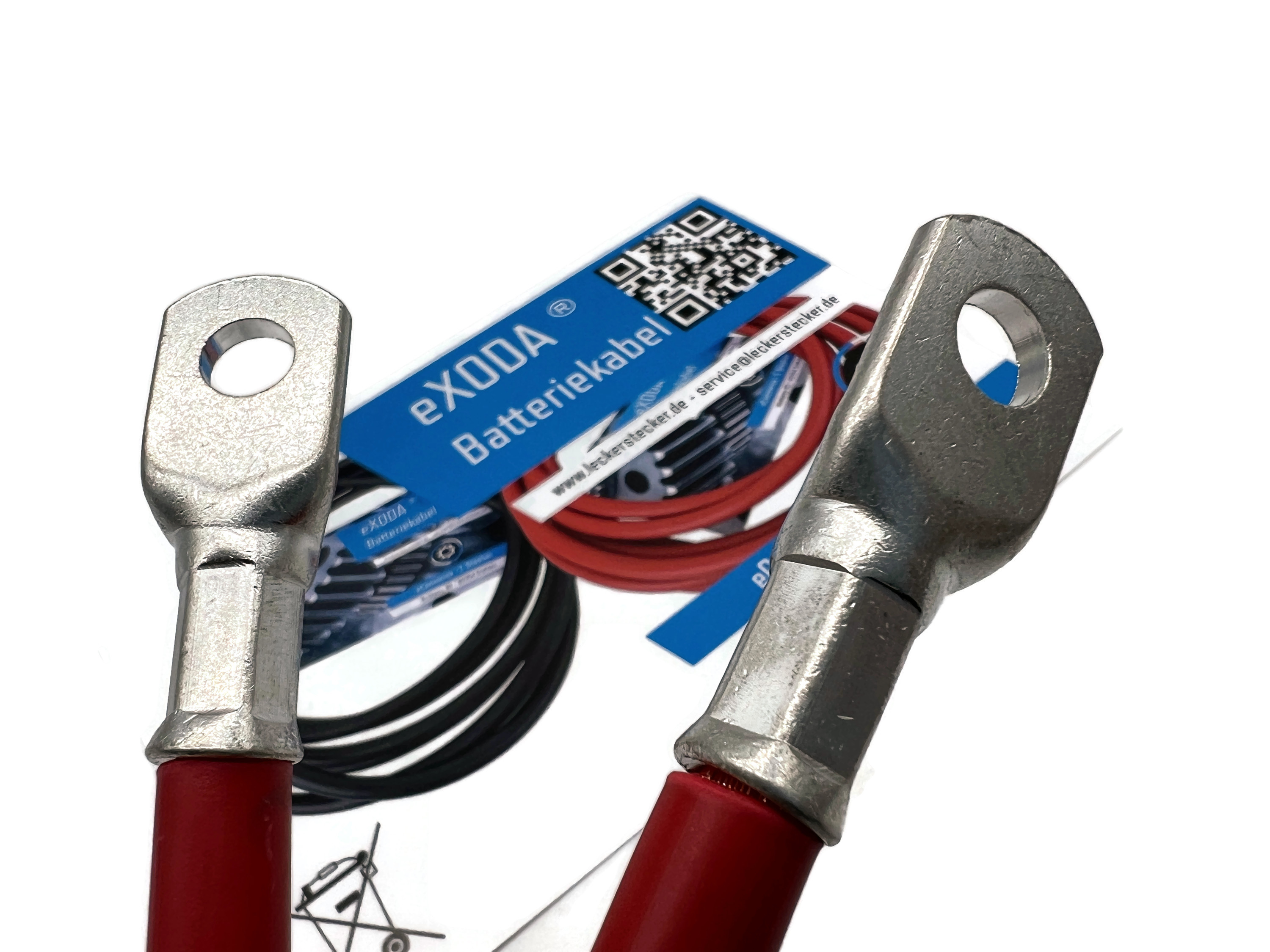 Batteriekabel 35 mm² 150cm M8 Kabelschuhe Rot 99 Prozent Kupfer für KFZ Boot Motorrad - Vorschau 5