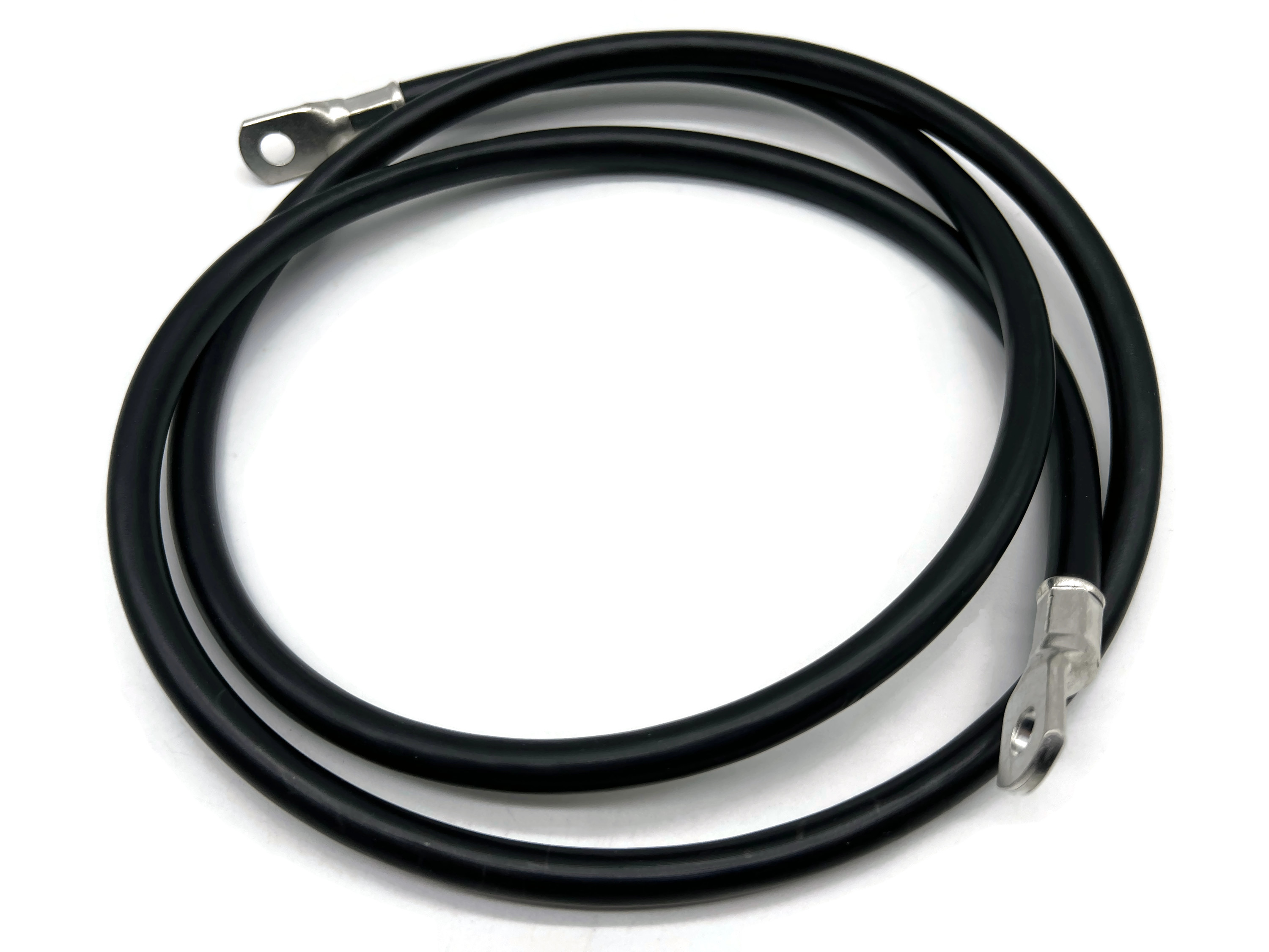 Batteriekabel 35 mm² 150cm mit Kabelschuhen M8 Schwarz - Flexibles Kabel für Auto Motorrad Boot - Vorschau 2