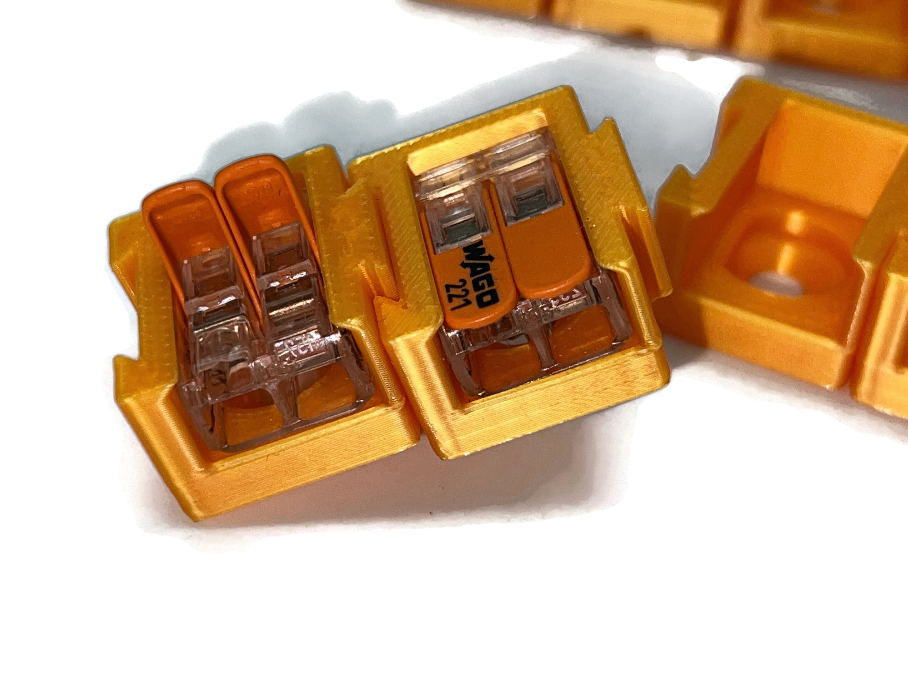 10x Halterung für 2er Wago Klemmen Typ 221-412 Befestigungsadapter Set 4mm2 flexibel - Vorschau 2