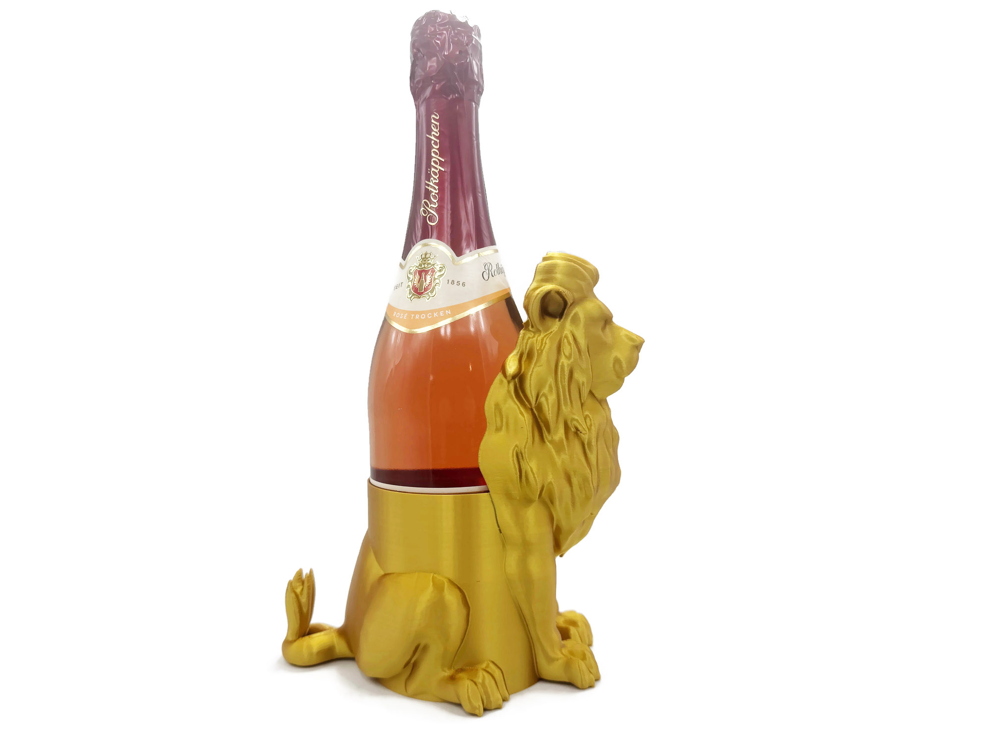 Flaschenkühler Löwe Gold seidenglänzend für Sekt, Champagner oder Wein - Vorschau 4