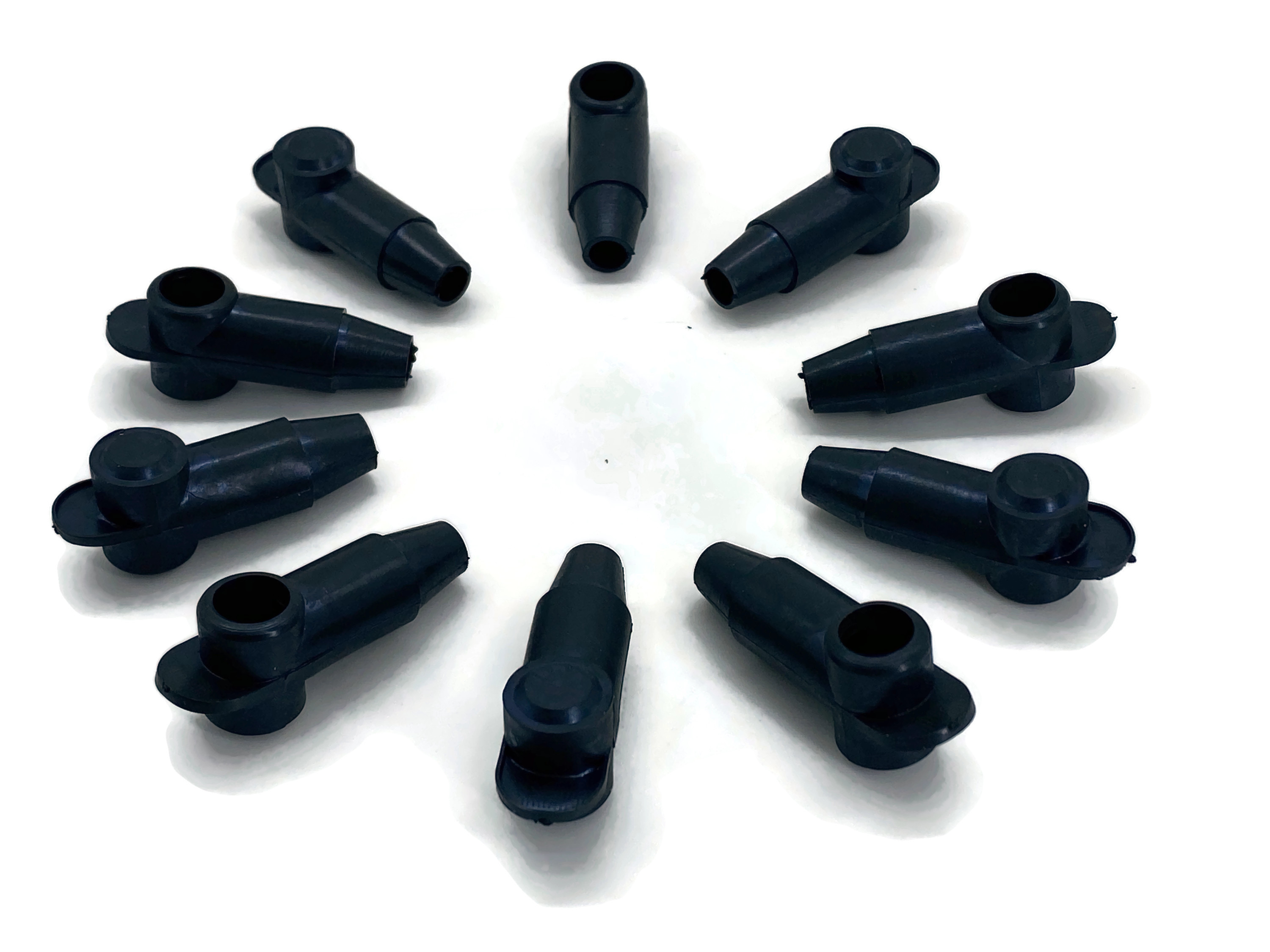 10x Polschutzkappe für Kabel 35 bis 95 mm2 Schwarz konisch zulaufend PVC - Vorschau 2