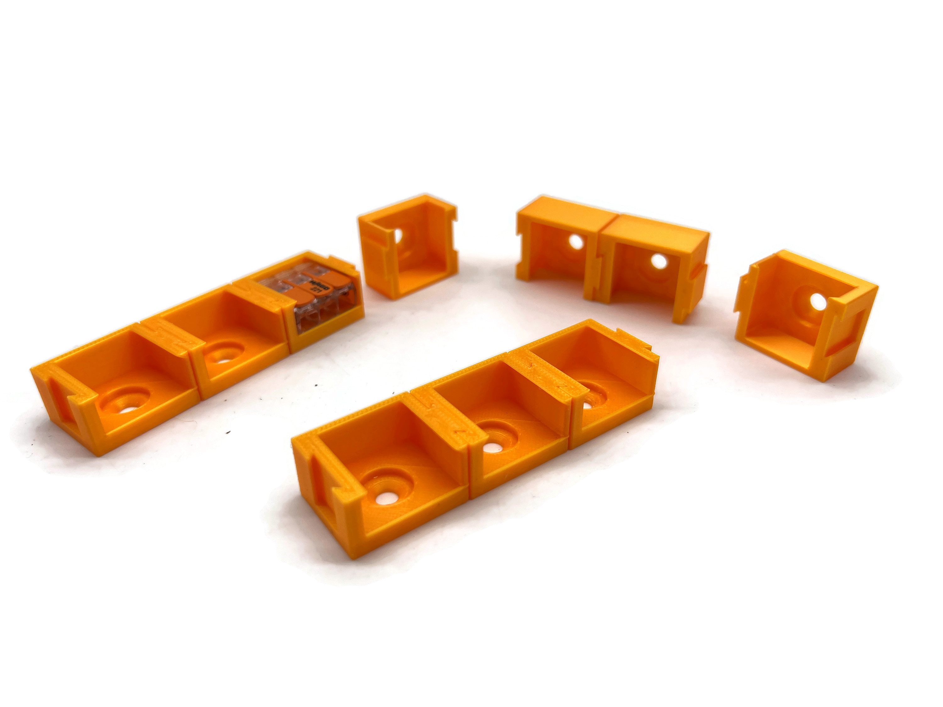 10x Halterung für Wago 3er Klemmen Typ 221-613 bis 6mm2 steckbar und kaskadierbar - Vorschau 5