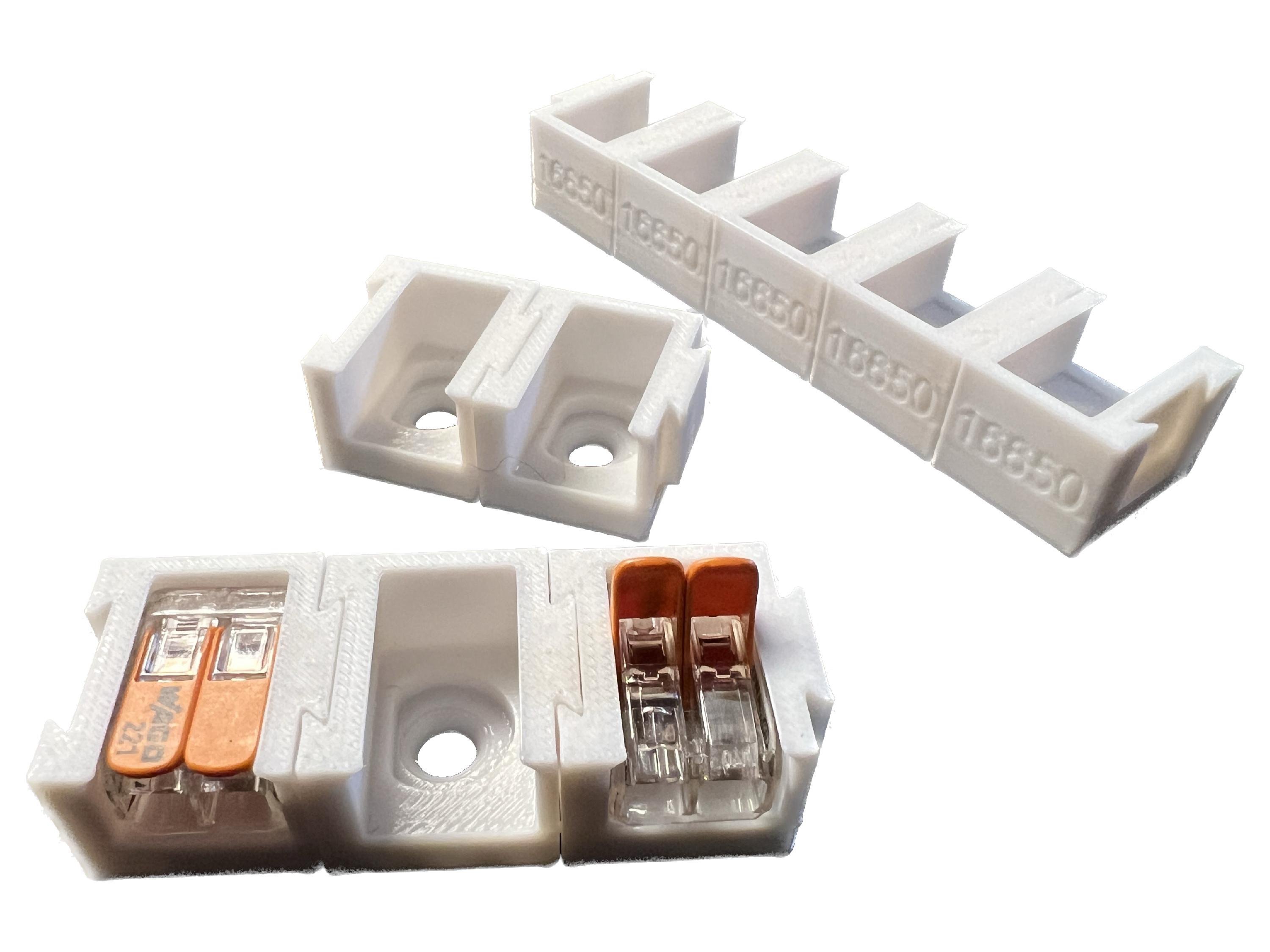 10x Halterung für 2er Wago Klemmen Typ 221-412 Steckbar für Halter max 4mm2 Kabel - Vorschau 2