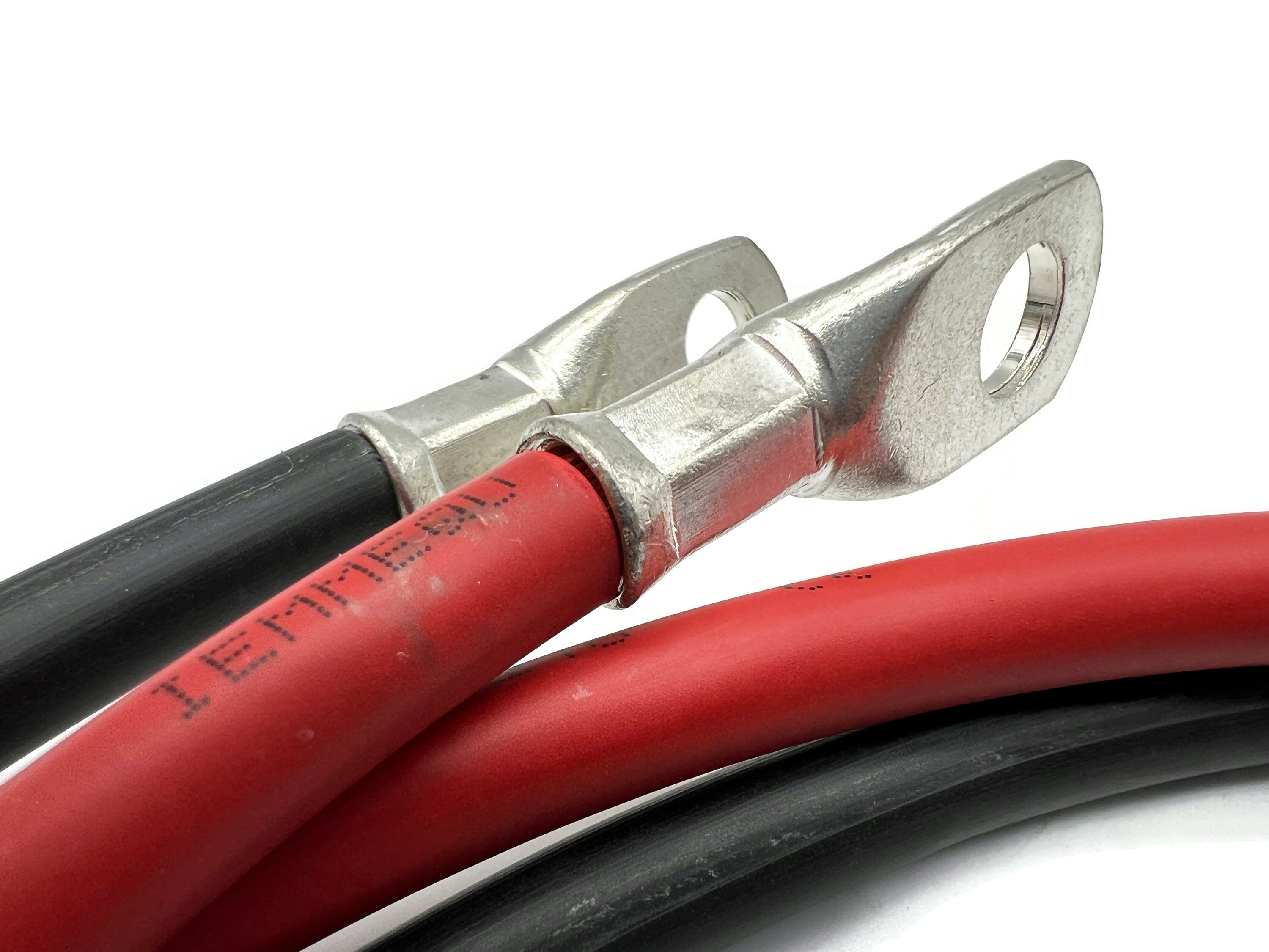 Batteriekabel Set 35 mm² 100cm mit M10 Kabelschuhen Rot Schwarz für Auto Boot Motorrad - Vorschau 5