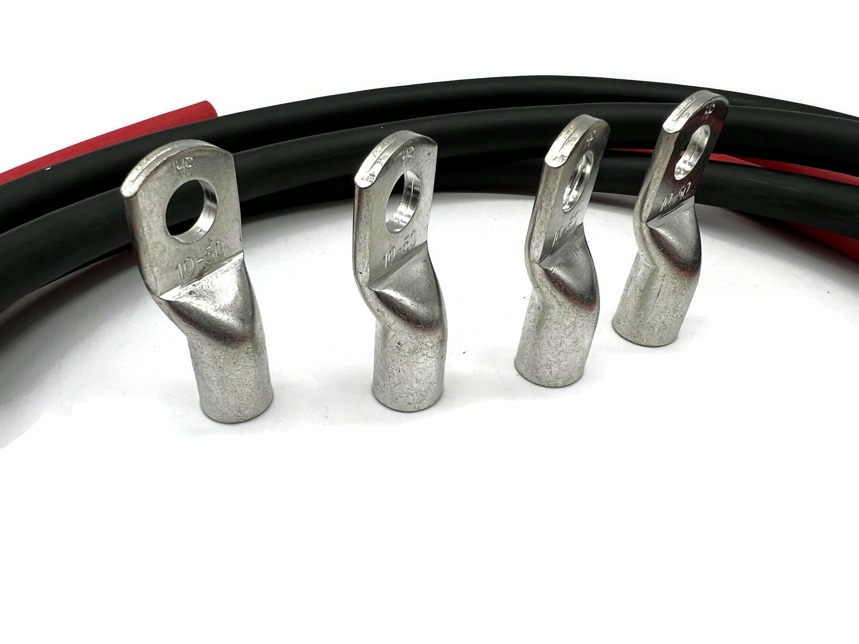 Batteriekabel 50mm2 4x M10 Kabelschuh 2m Rot Schwarz Set für Fahrzeugbau elektrisch - Vorschau 7