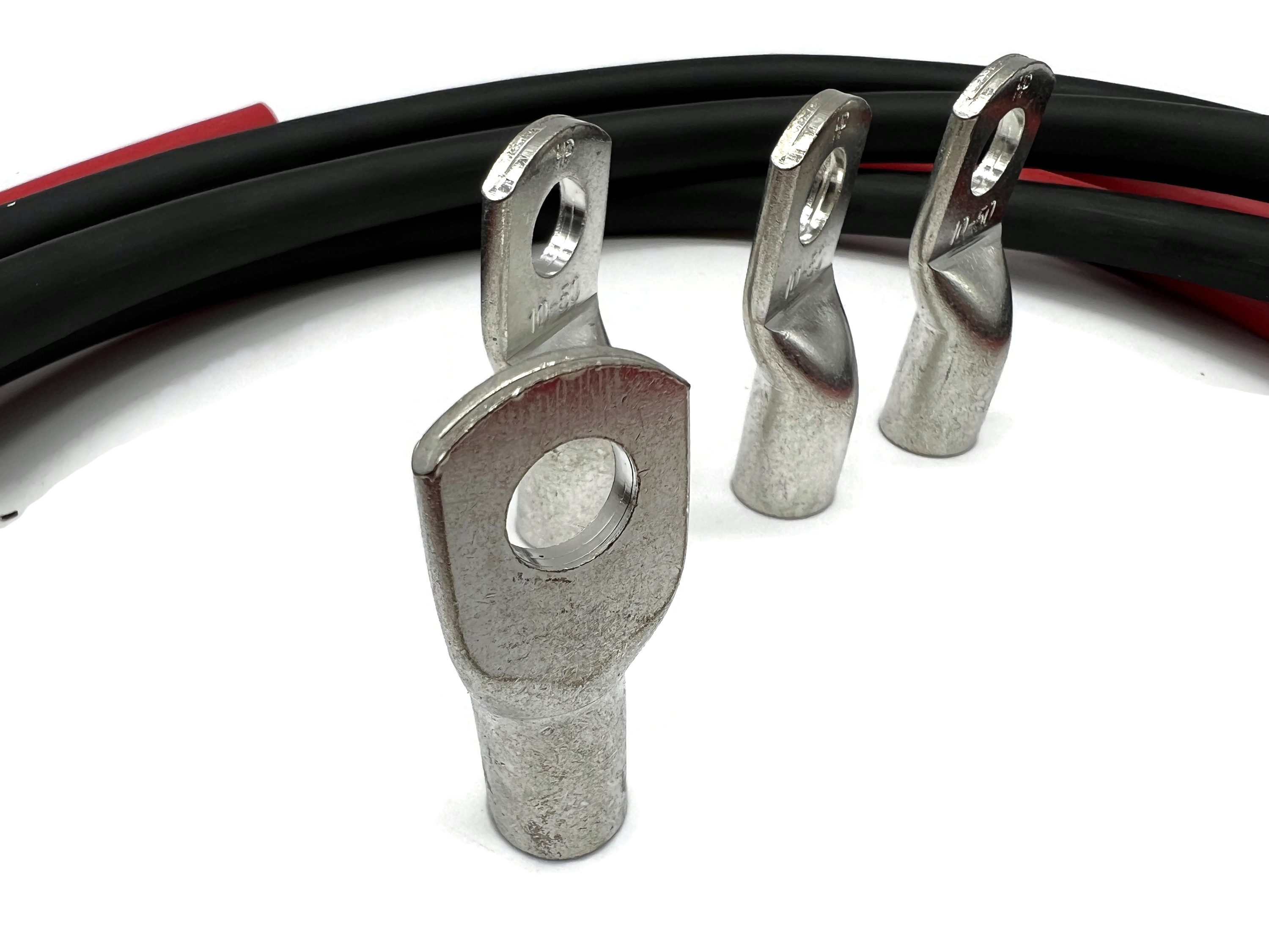 Batteriekabel 50mm2 4x M10 Kabelschuh 2m Rot Schwarz Set für Fahrzeugbau elektrisch - Vorschau 2