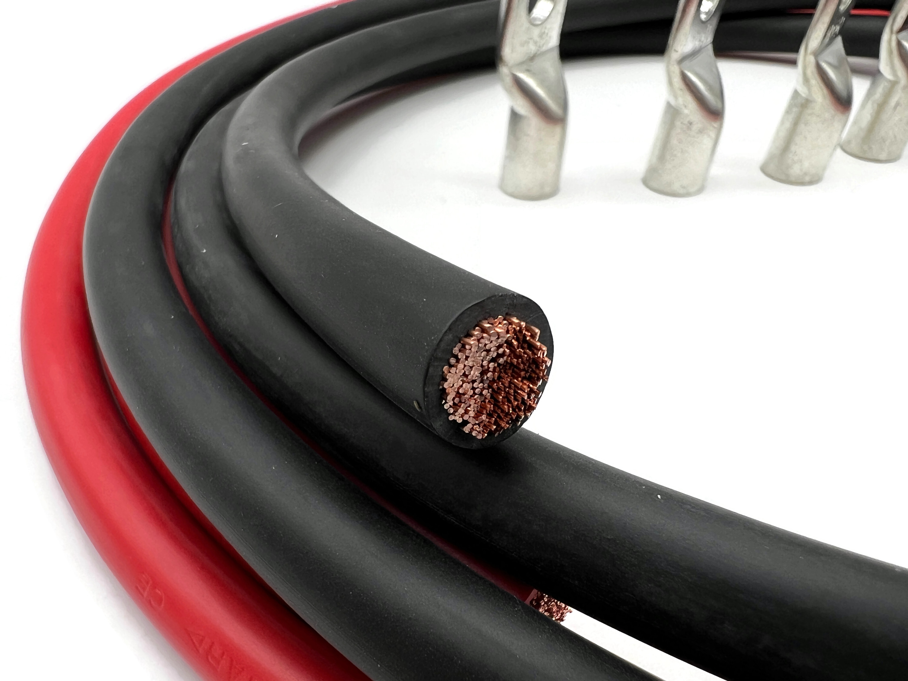 Batteriekabel 50mm2 4x M10 Kabelschuh 2m Rot Schwarz Set für Fahrzeugbau elektrisch - Vorschau 6