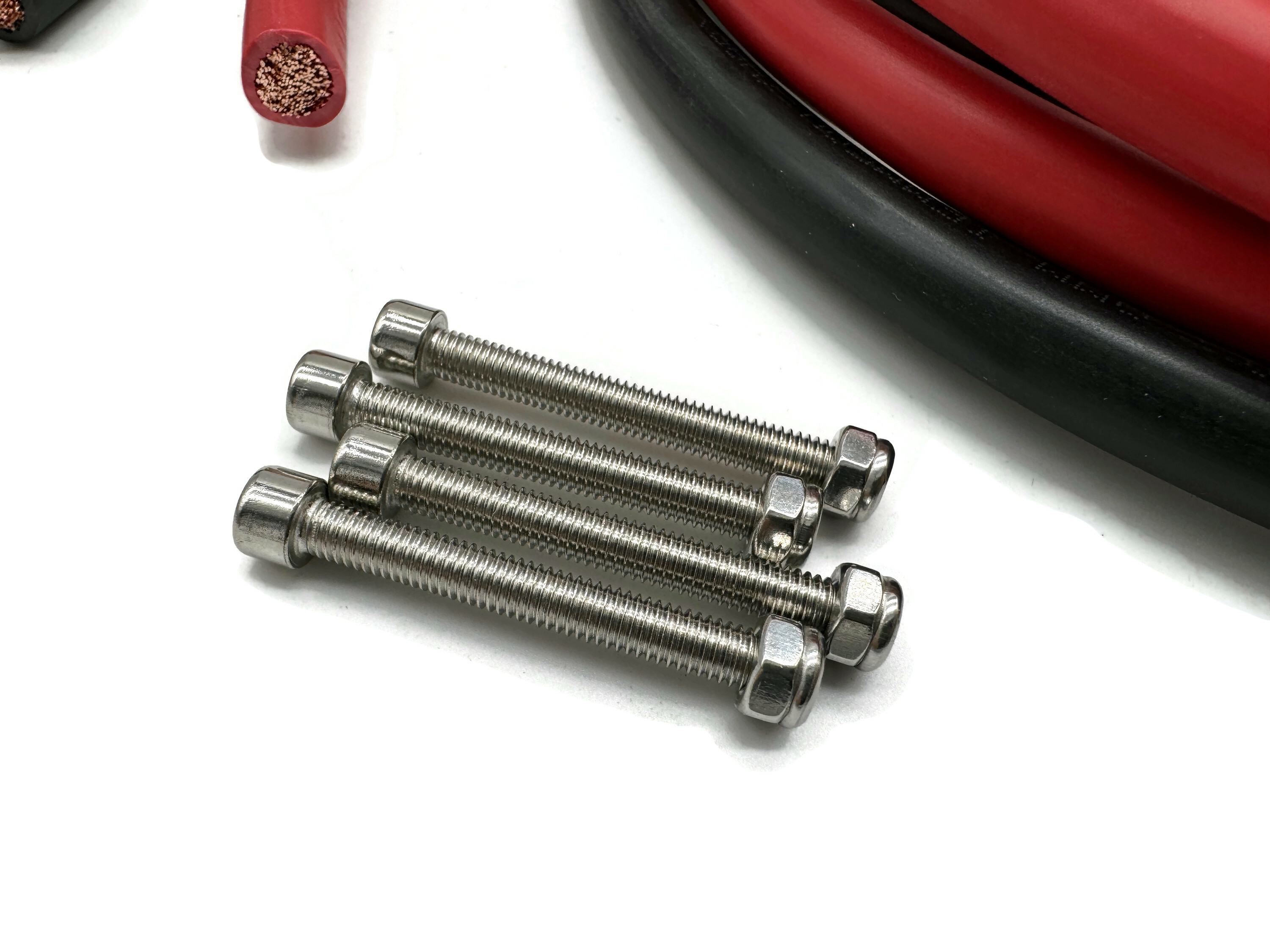 Kabel 50mm2 4x M10 Kabelschuh 2m Kabel Rot Schwarz mit Trennschalter Set für Elektroinstallationen - Vorschau 6