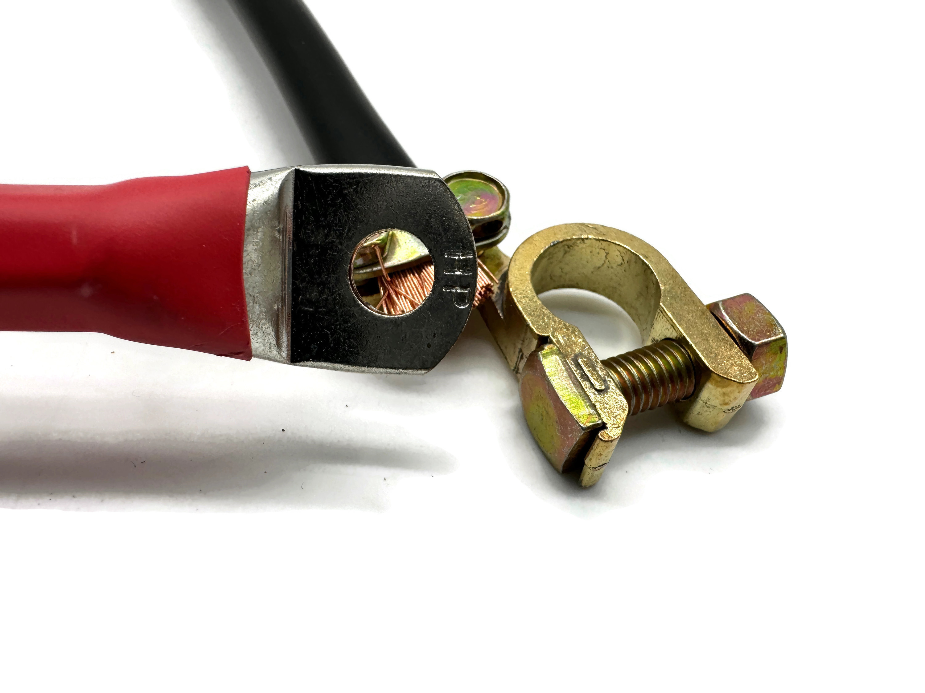 Exoda Batteriekabel Set 25 mm² 30cm mit M8 Kabelschuhen Rot Schwarz für Auto Boot Motorrad - Vorschau 2