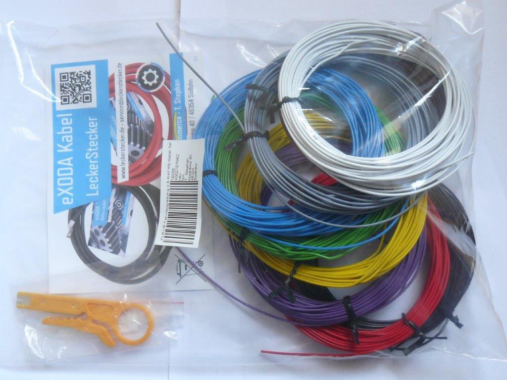 Exoda Batteriekabel Set 0,5 mm² 10m Rot Schwarz für Auto Boot Motorrad - Vorschau 2