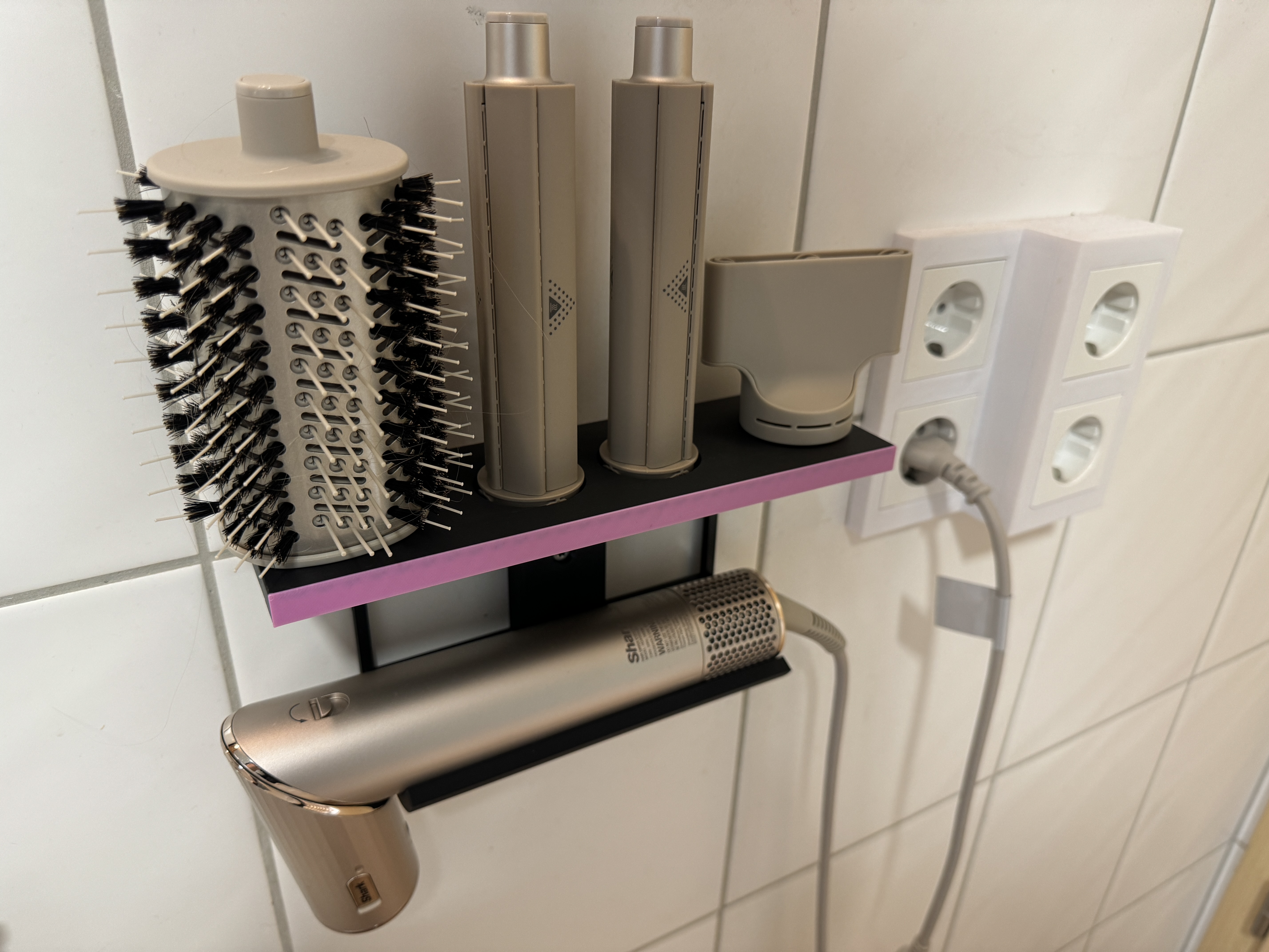 Wandhalterung für Shark Flex Style Haartrockner in Pink für Haartrockner 30-50 mm - Vorschau 2