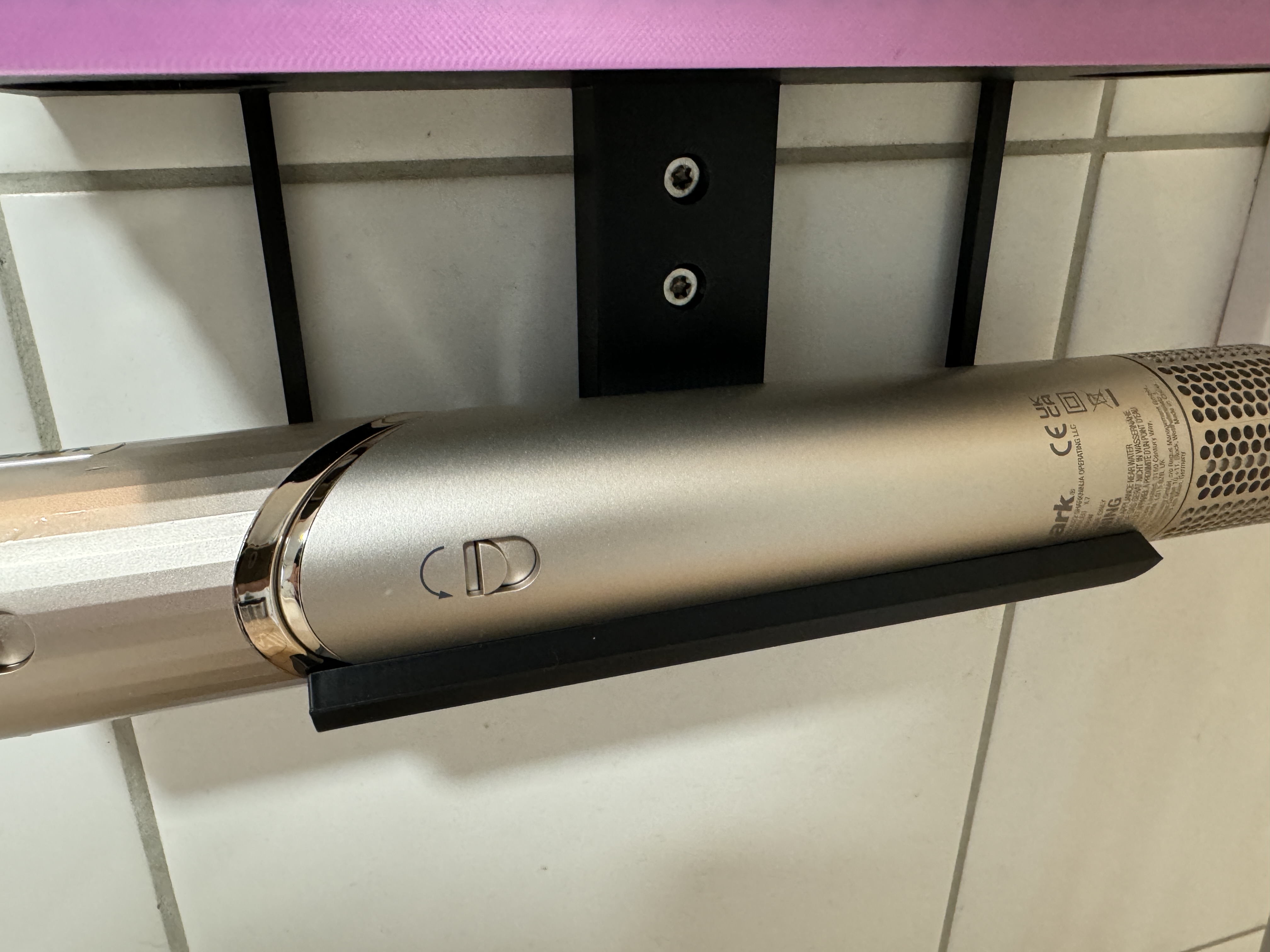 Wandhalterung für Shark Flex Style Haartrockner in Pink für Haartrockner 30-50 mm - Vorschau 3