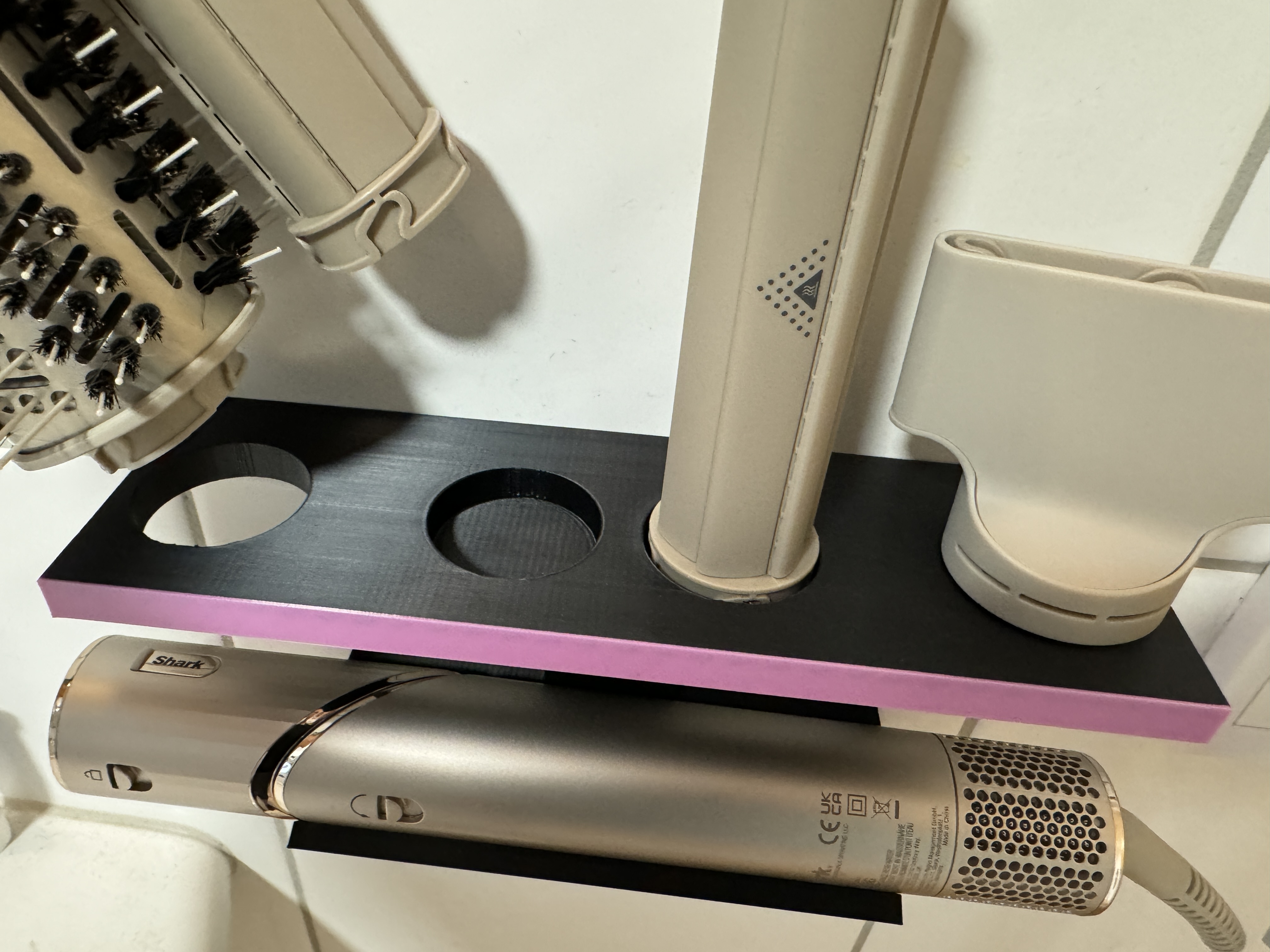 Wandhalterung für Shark Flex Style Haartrockner in Pink für Haartrockner 30-50 mm - Vorschau 4