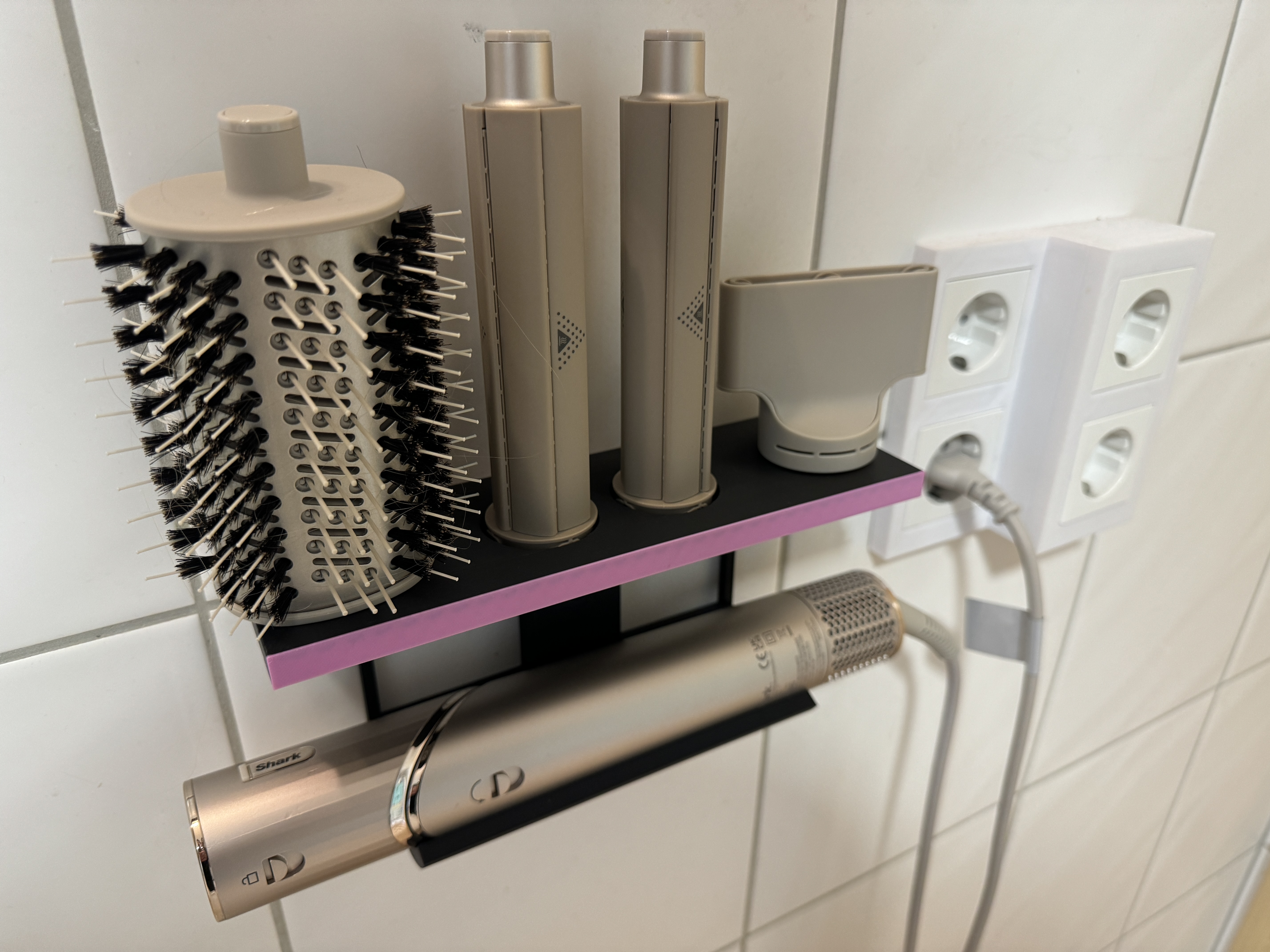 Wandhalterung für Shark Flex Style Haartrockner in Pink für Haartrockner 30-50 mm - Vorschau 5