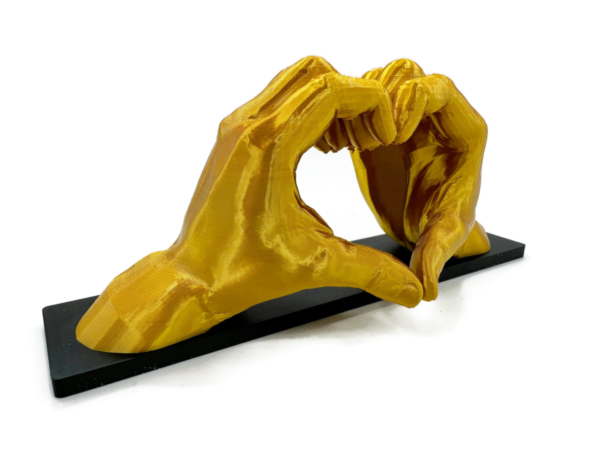 eXODA Skulptur Hand Herz Deko Geste der Liebe auf Sockel - Vorschau 4