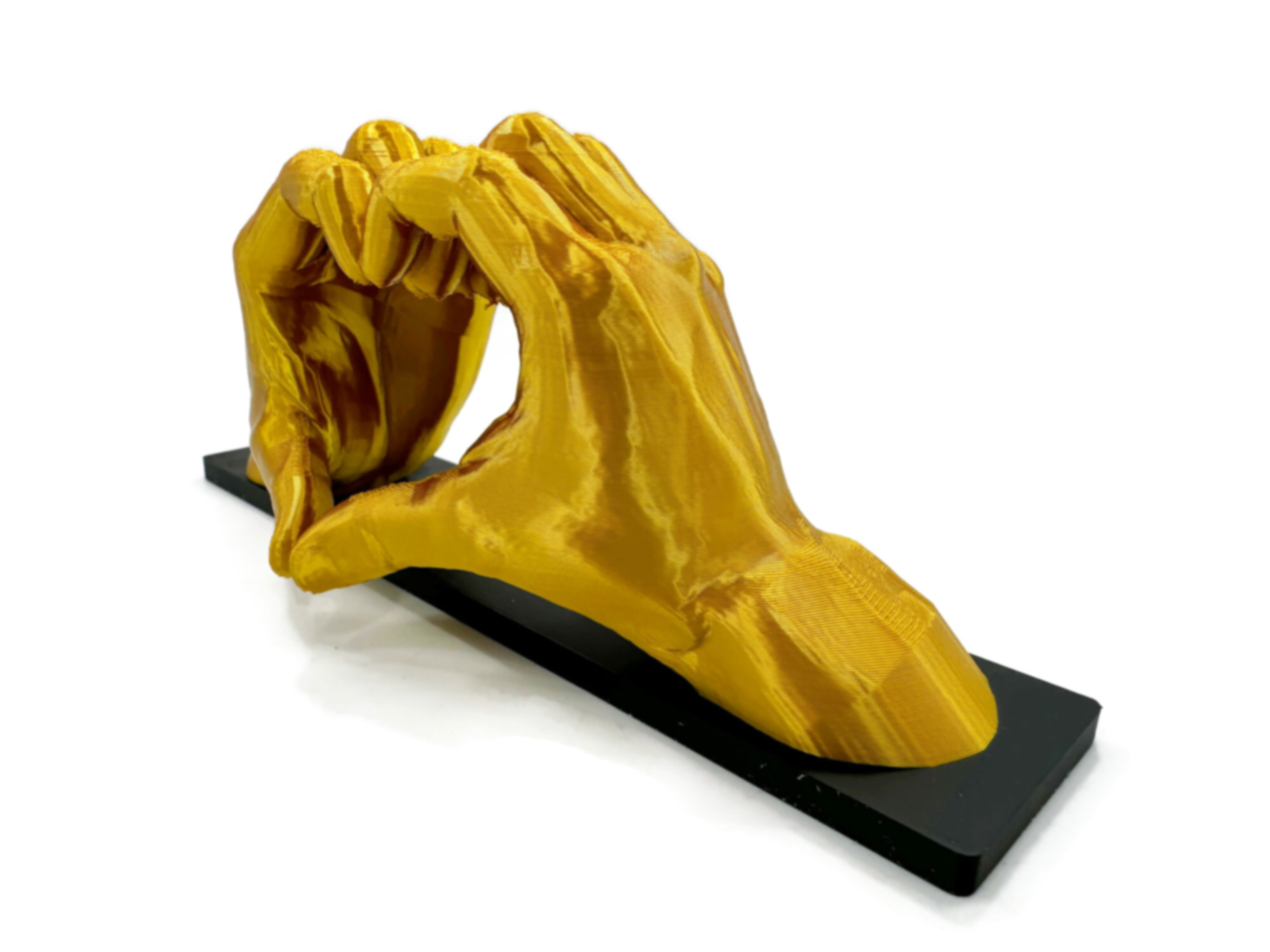 eXODA Skulptur Hand Herz Deko Geste der Liebe auf Sockel - Vorschau 5