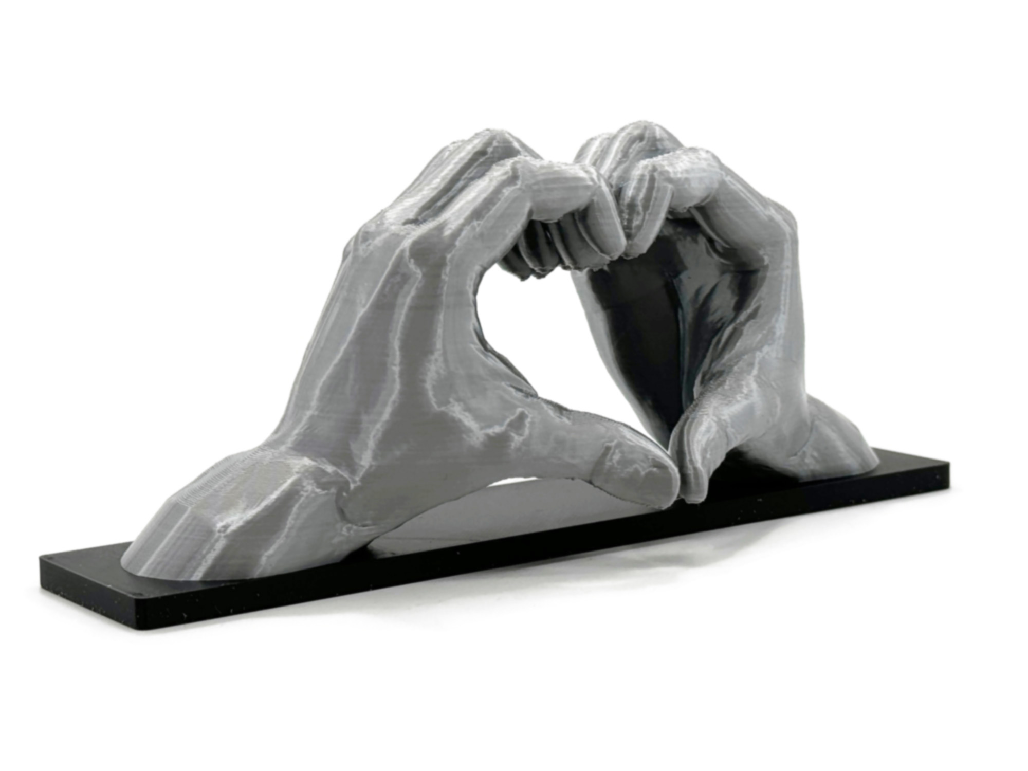 eXODA Skulptur Hand Herz Deko Skulptur Geste der Liebe auf Sockel - Vorschau 3
