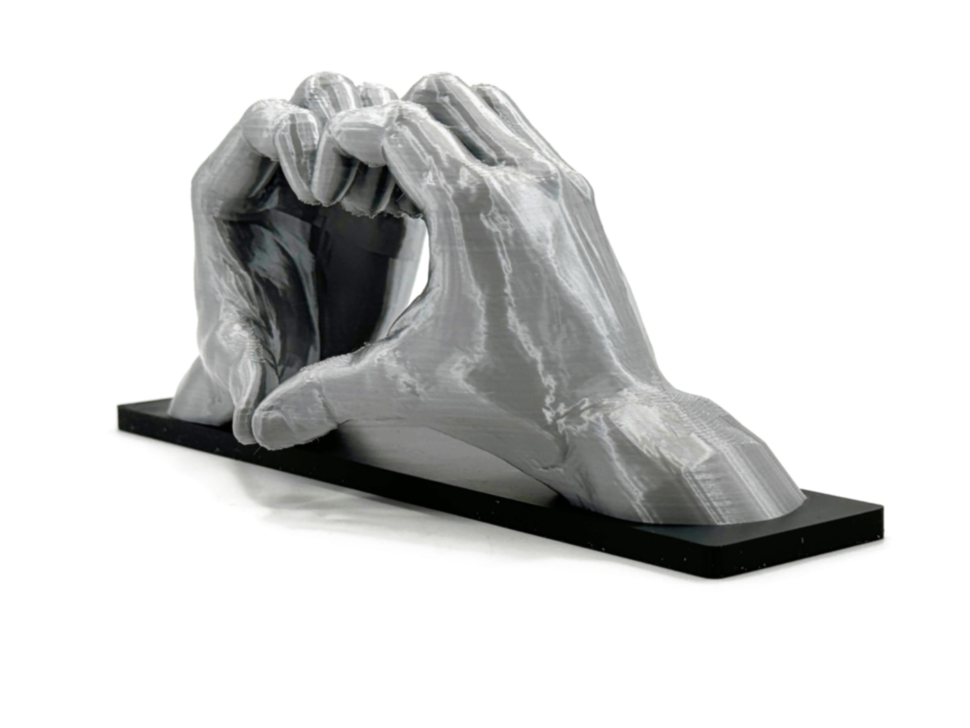 eXODA Skulptur Hand Herz Deko Skulptur Geste der Liebe auf Sockel - Vorschau 5