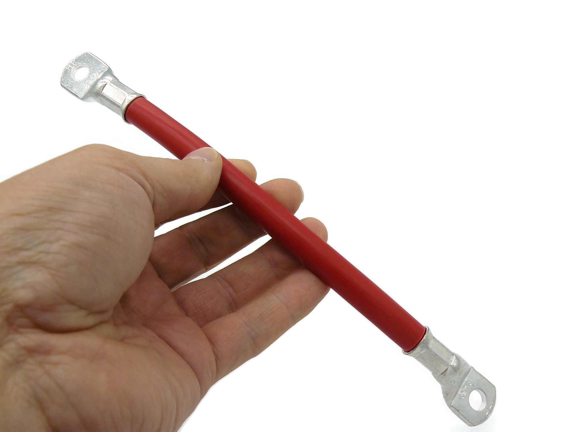 50 mm² Kabel Set 50cm 20cm M8 Kabelschuhe Rot Schwarz Hochwertige Batteriekabel - Vorschau 5