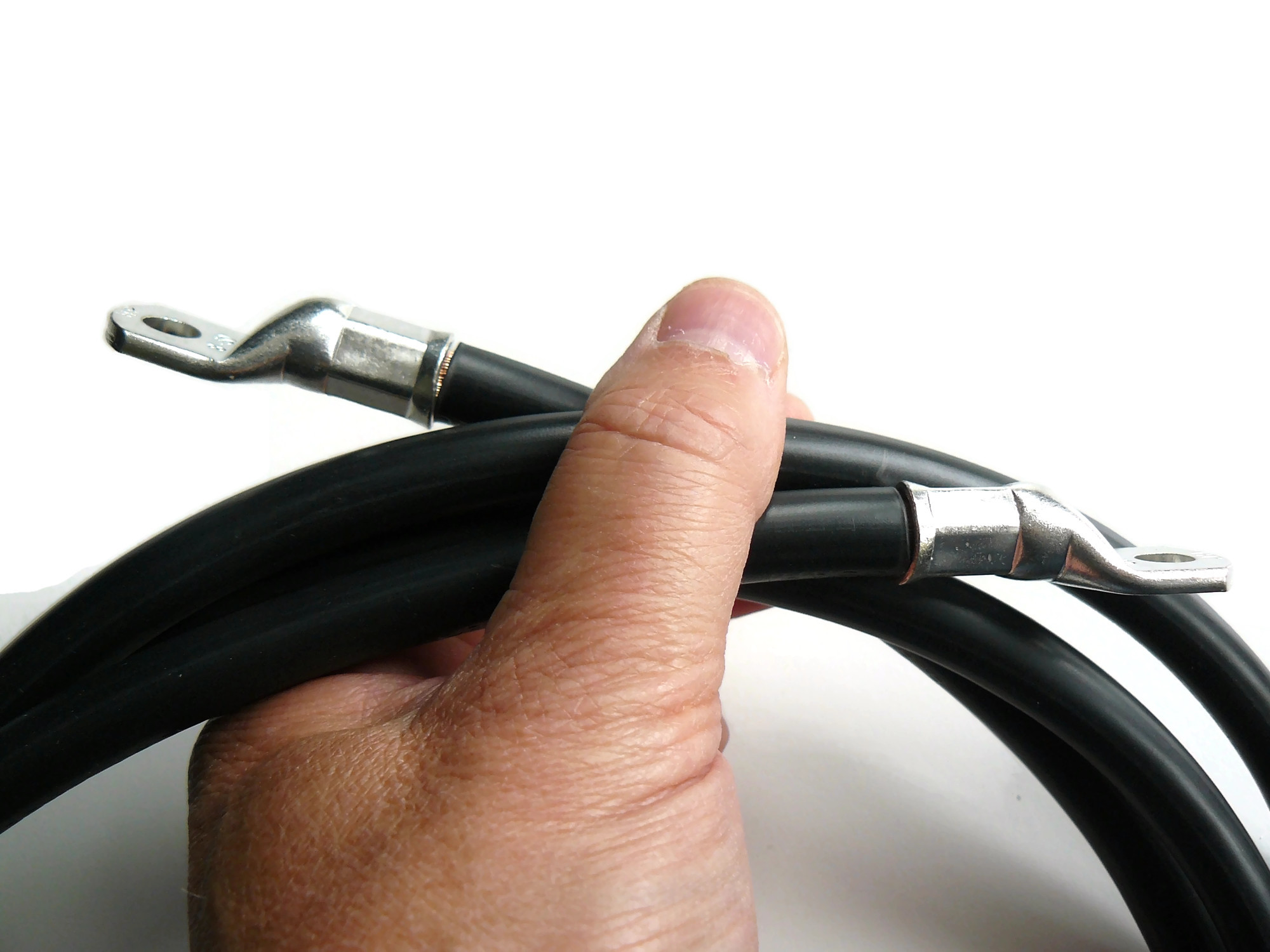 Batteriekabel 50 mm² 2,5m Schwarz mit M8 Kabelschuhen für zuverlässige Leistung 134A 12V - Vorschau 5