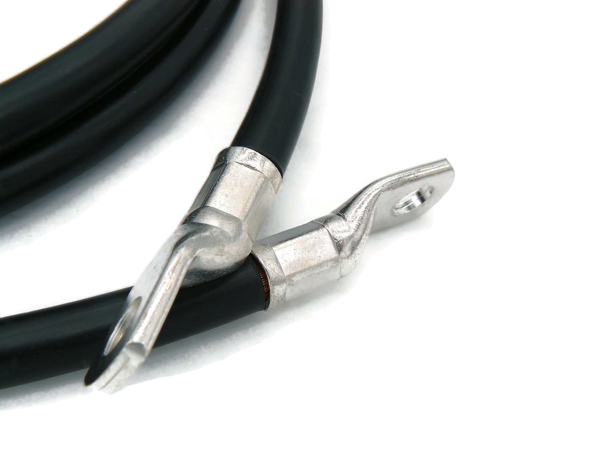 Batteriekabel 50 mm² 2,5m M10 Kabelschuhe Schwarz flexibel 99 Prozent Kupfer PVC Mantel - Vorschau 5