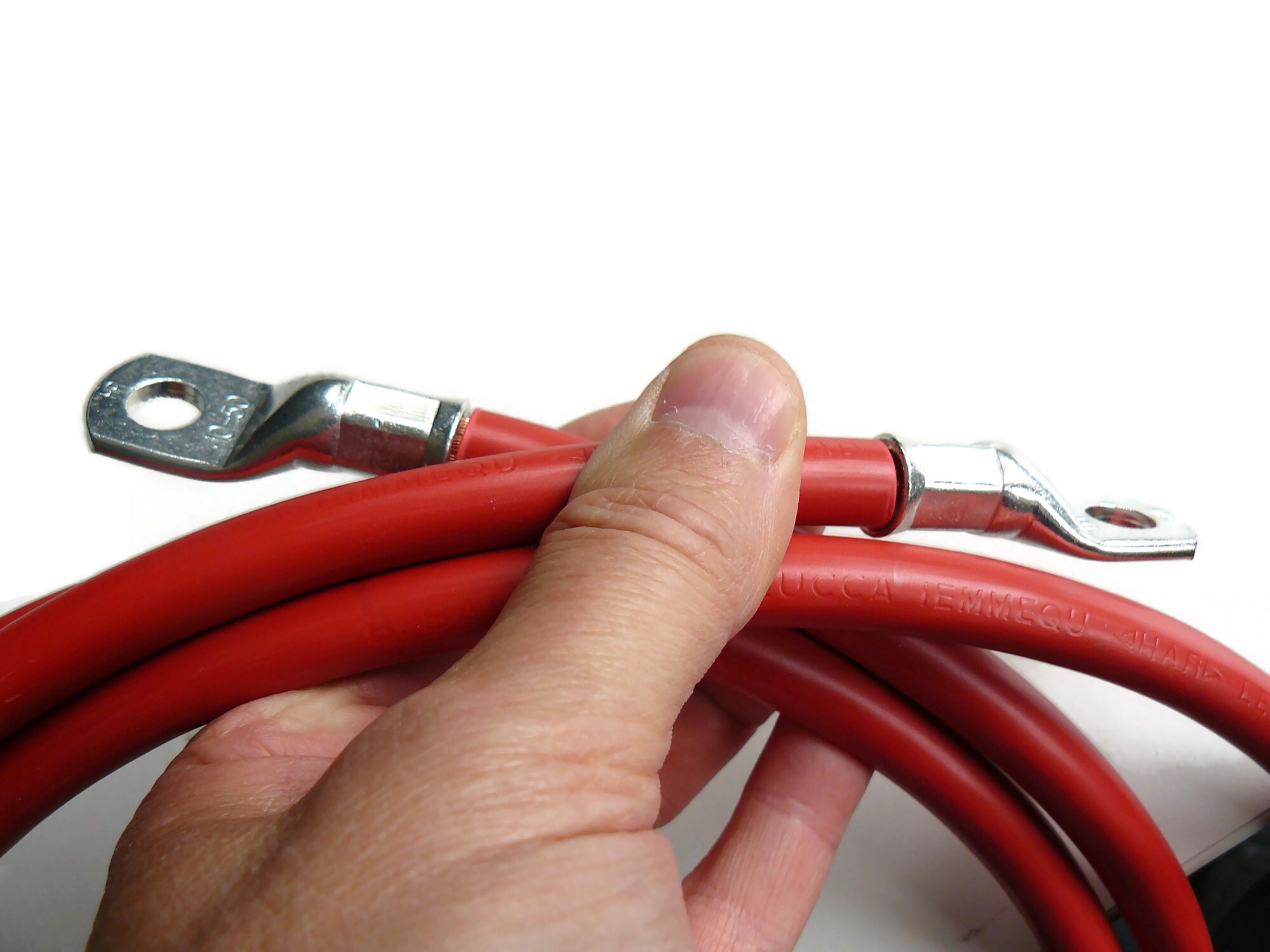 Batteriekabel 50 mm² 2,5m Rot mit M10 Kabelschuhen für zuverlässige Fahrzeugnutzung - Vorschau 5